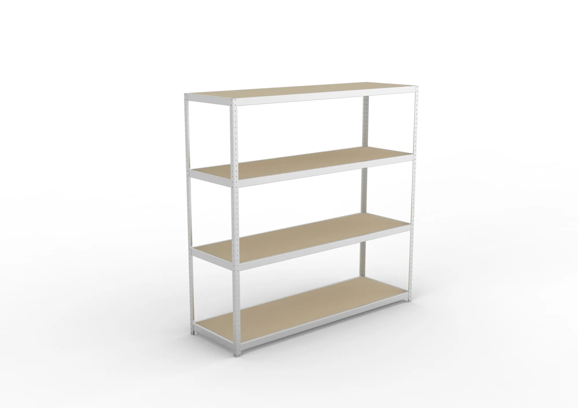 META SPEED-RACK Weitspannregal | Komplettregal | 2470 x 2500 x 800 mm | Fachlast 400 kg | Spanplattenböden | 4 Ebenen