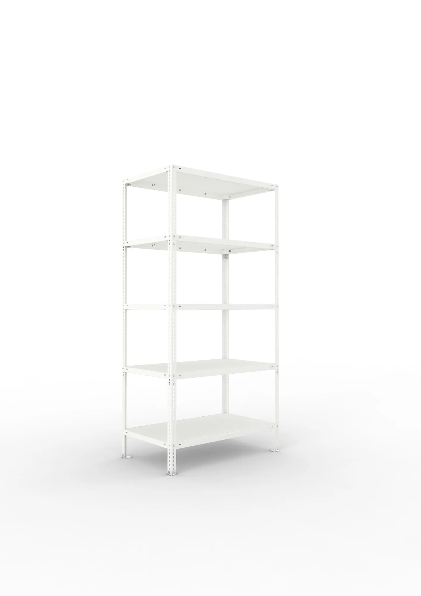 META FIX | Fachbodenregal | Grundregal | 2000 x 1000 x 600 mm | Fachlast 150 kg | 5 Ebenen | RAL 7035