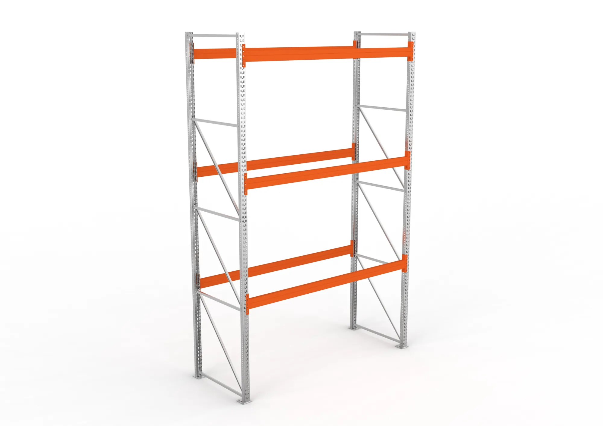 META MULTIPAL | Palettenregal | Grundregal | 4400 x 2700 x 1100 mm | Fachlast 940 kg | 4 Ebenen | 12 Paletten | verzinkt