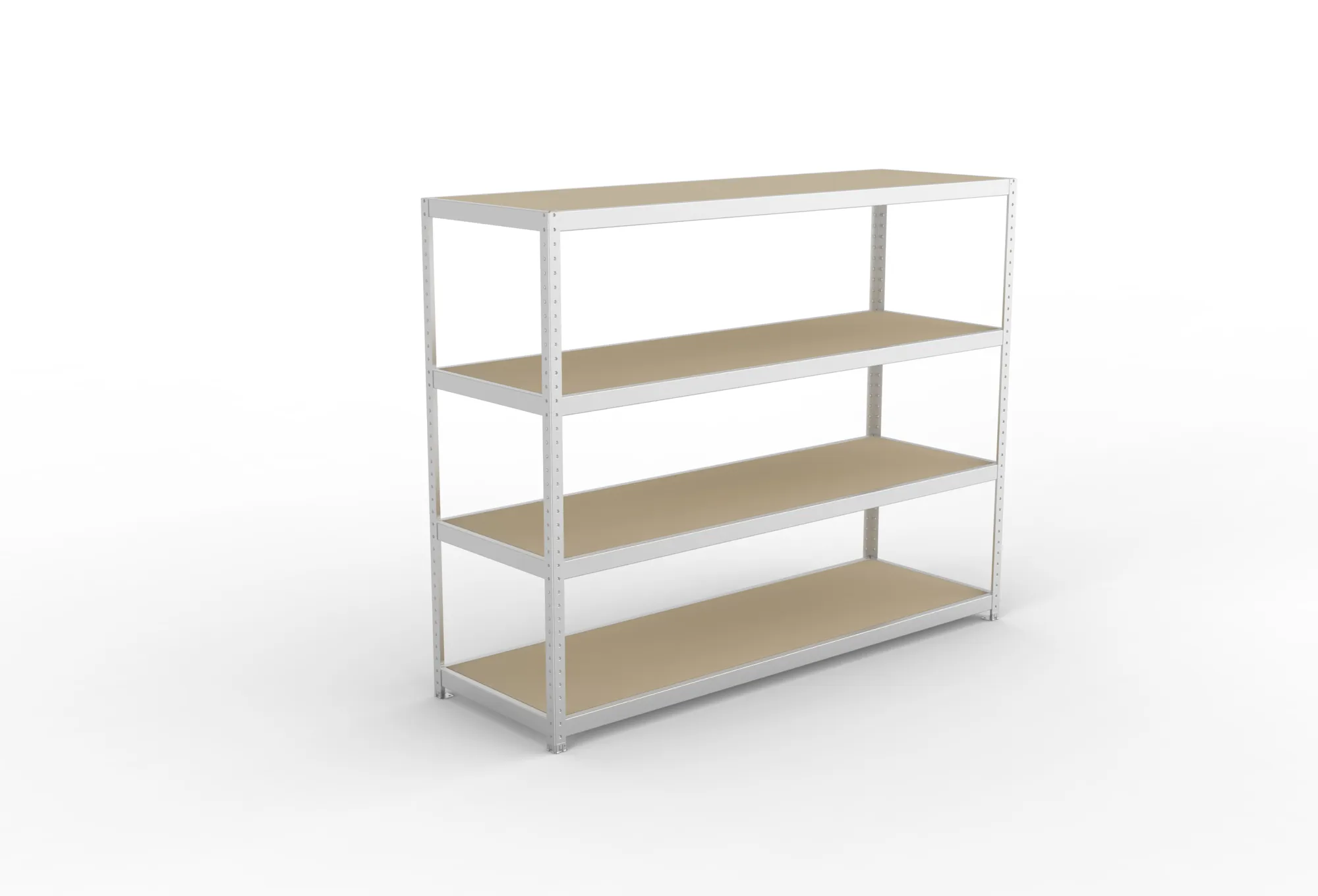 META SPEED-RACK Weitspannregal | Komplettregal | 1970 x 2500 x 800 mm | Fachlast 400 kg | Spanplattenböden | 4 Ebenen
