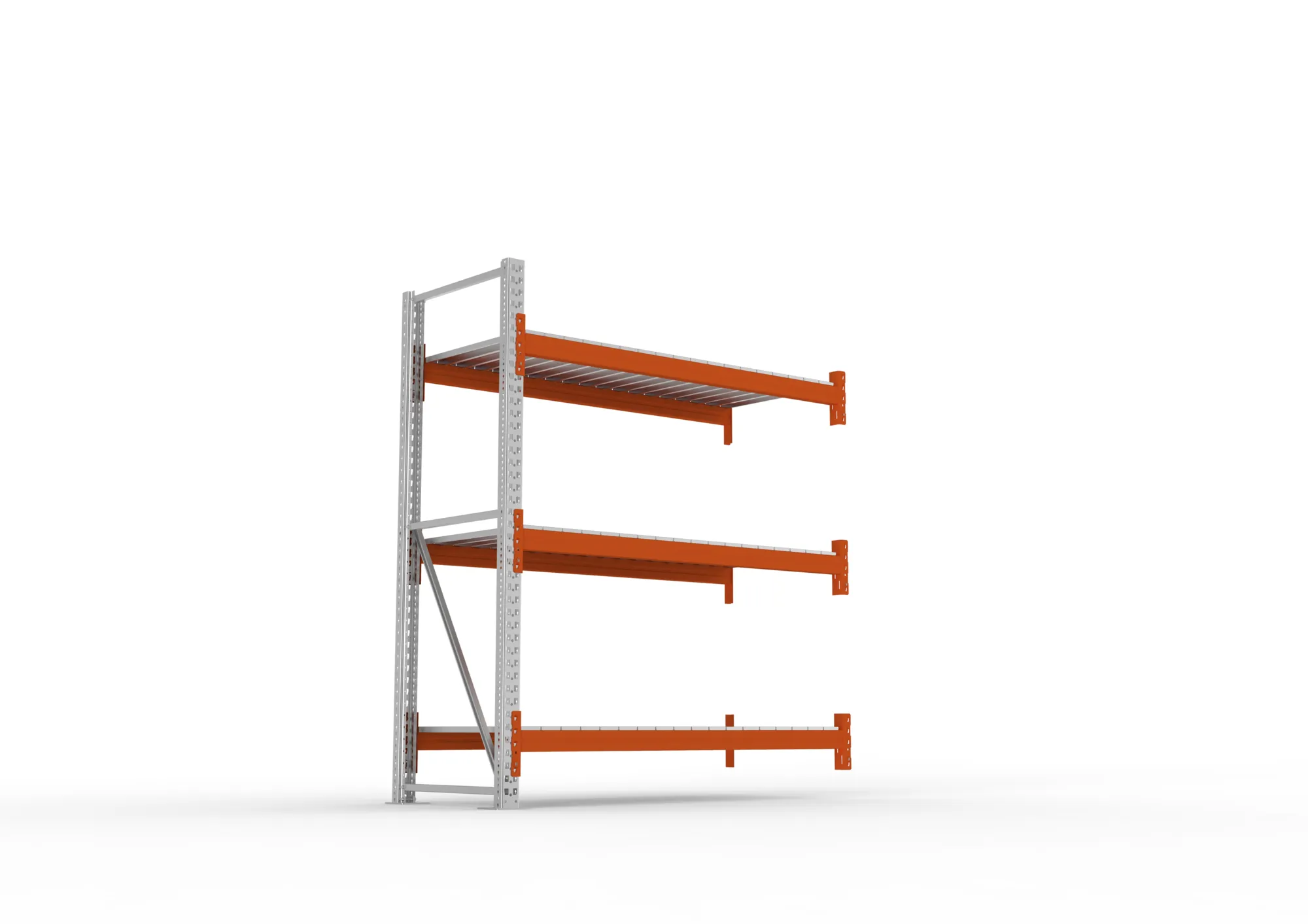 META MULTIPAL | Großfachregal | Anbauregal | 2200 x 1825 x 800 mm | Fachlast 1800 kg | 3 Ebenen | Stahlpaneele | verzinkt