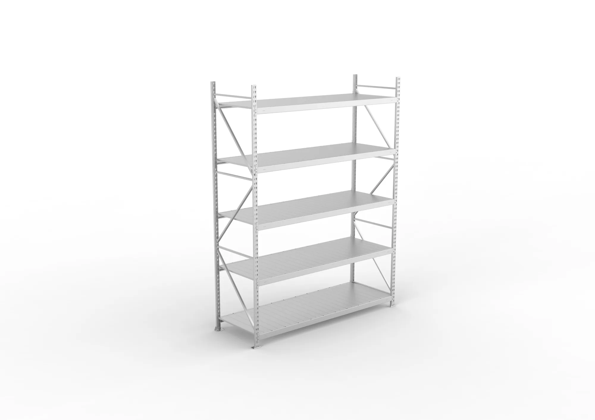 META MINI-RACK Weitspannregal | Grundregal | 3000 x 2200 x 800 mm | Fachlast 600 kg | Stahlpaneelböden | 5 Ebenen