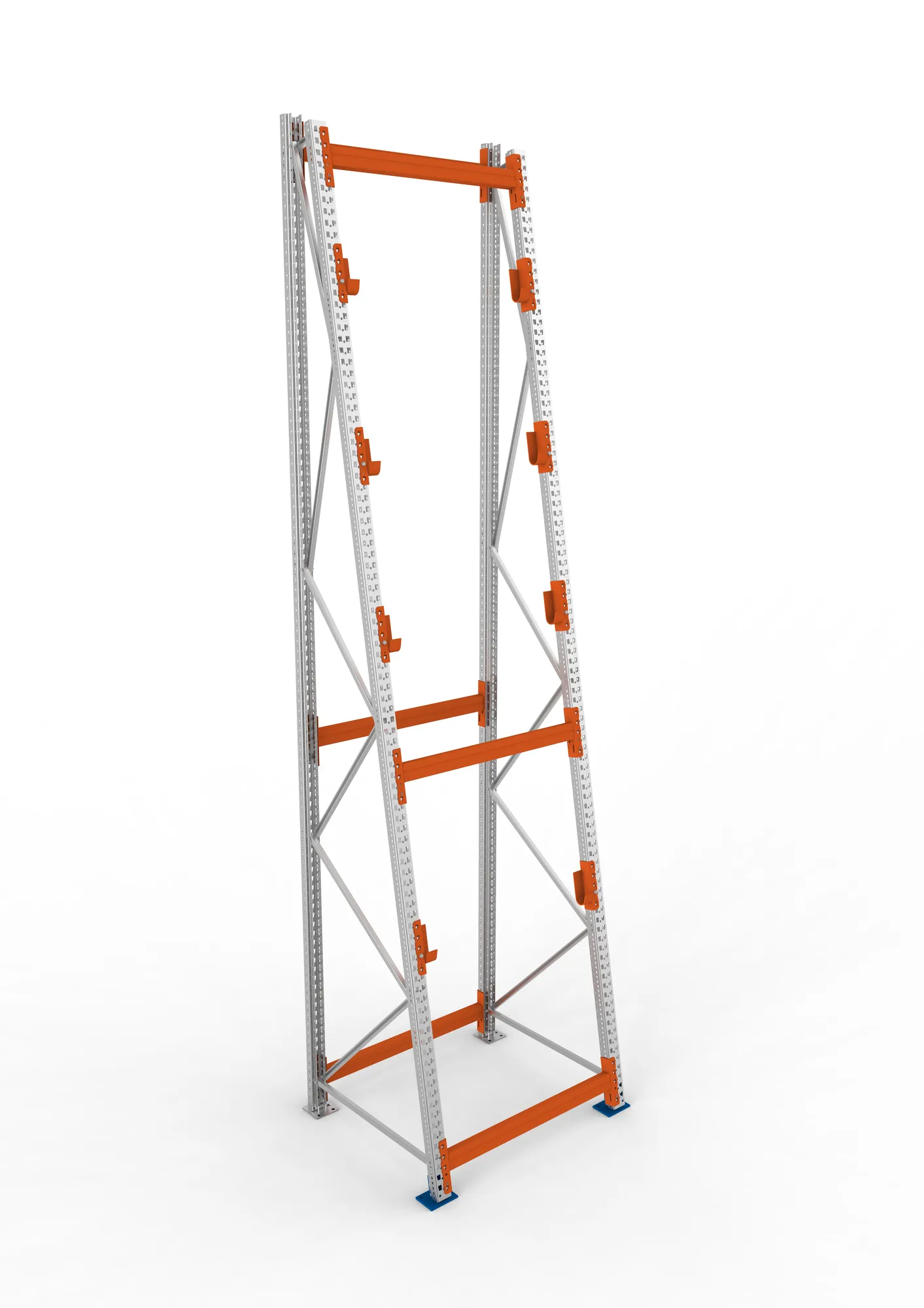 META MULTIPAL | Kabeltrommelregal | Grundregal | 4900 x 1100 x 1100 mm | Feldlast 3000 kg | 4 Ebenen | Typ 3/A-Ständer | verzinkt