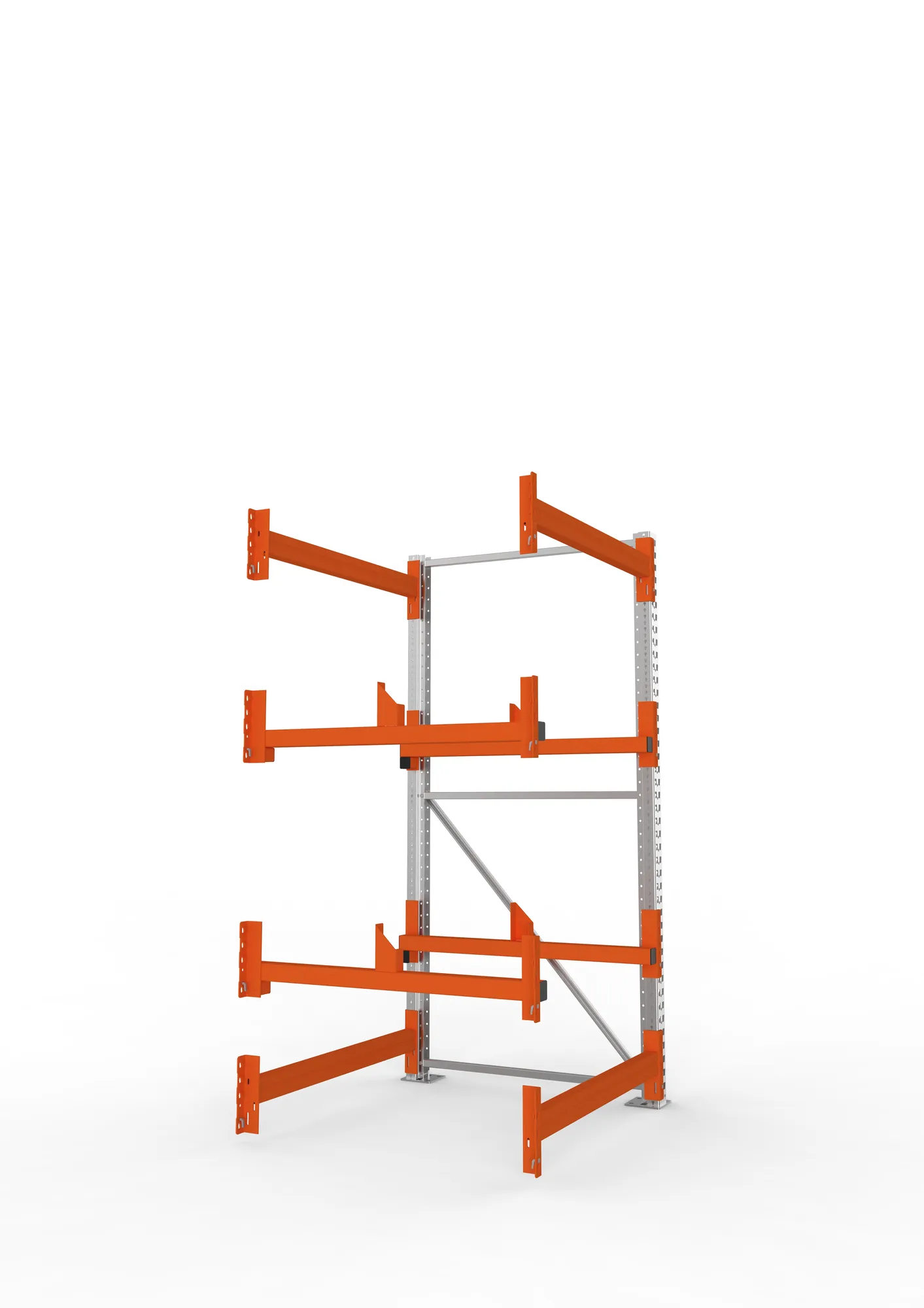META MULTIPAL | Kabeltrommelregal | Anbauregal | 2200 x 1100 x 1100 mm | Feldlast 4000 kg | 2 Ebenen | Typ 1 | verzinkt