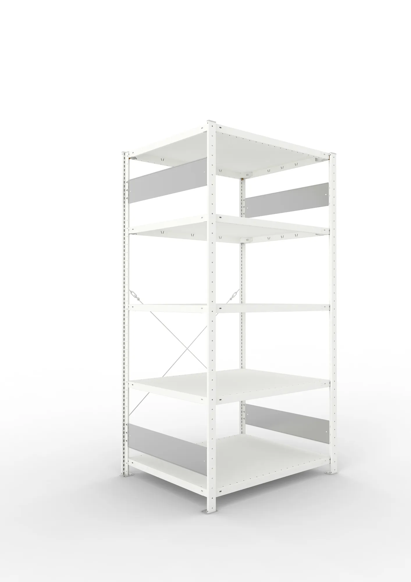 META CLIP S3 | Fachbodenregal | Grundregal | 2000 x 1000 x 800 mm | Fachlast 230 kg | 4+1 Ebenen | RAL 7035