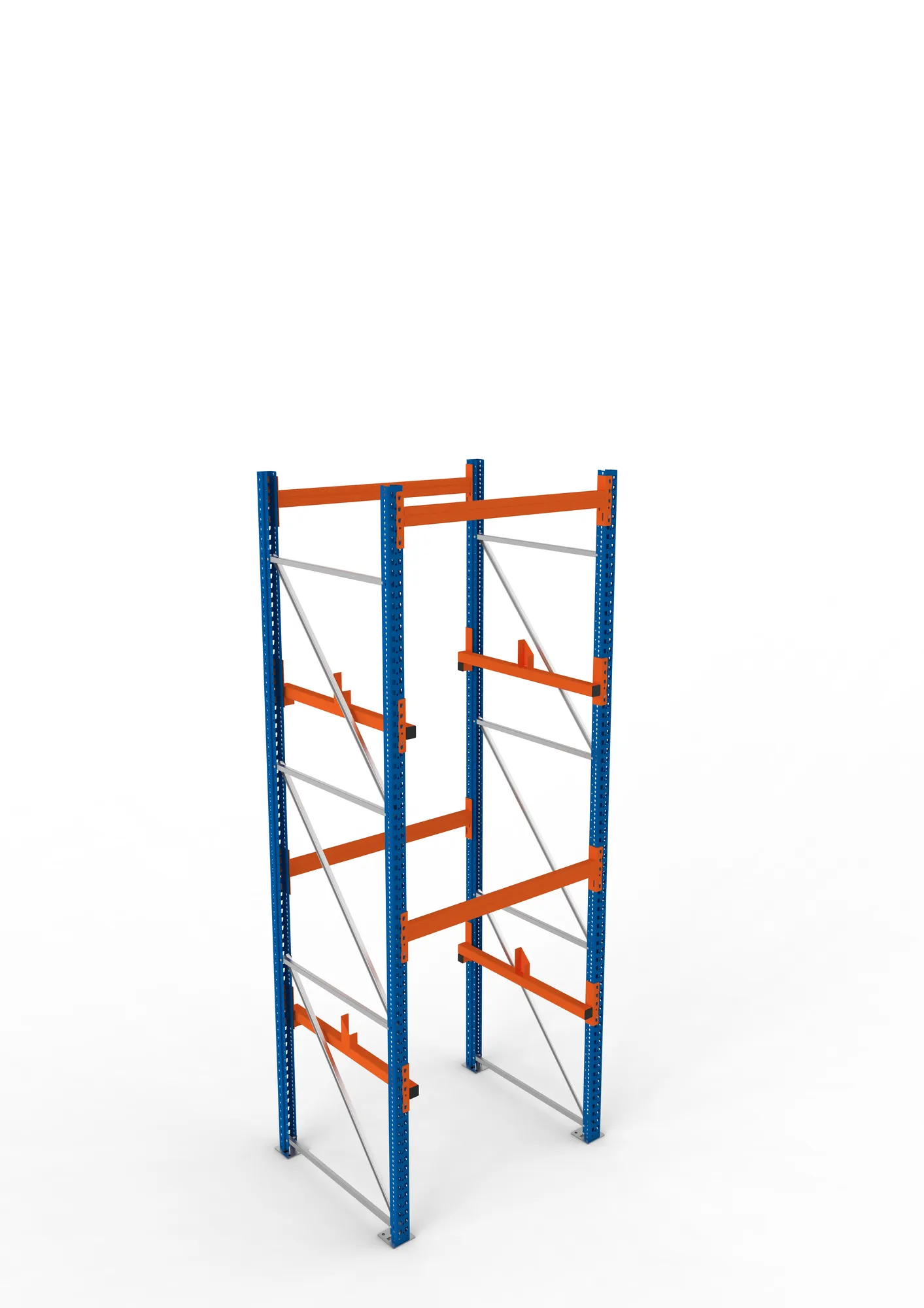 META MULTIPAL | Kabeltrommelregal | Grundregal | 3800 x 1300 x 1100 mm | Feldlast 4000 kg | 2 Ebenen | Typ 1 | RAL 5010