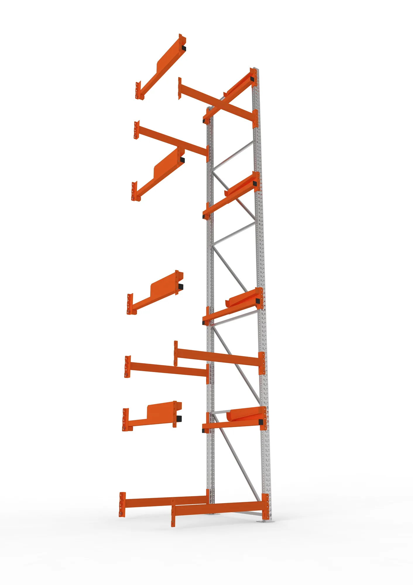 META MULTIPAL | Kabeltrommelregal | Anbauregal | 5500 x 1100 x 1100 mm | Feldlast 5500 kg | 4 Ebenen | Typ 2 | RAL 5010