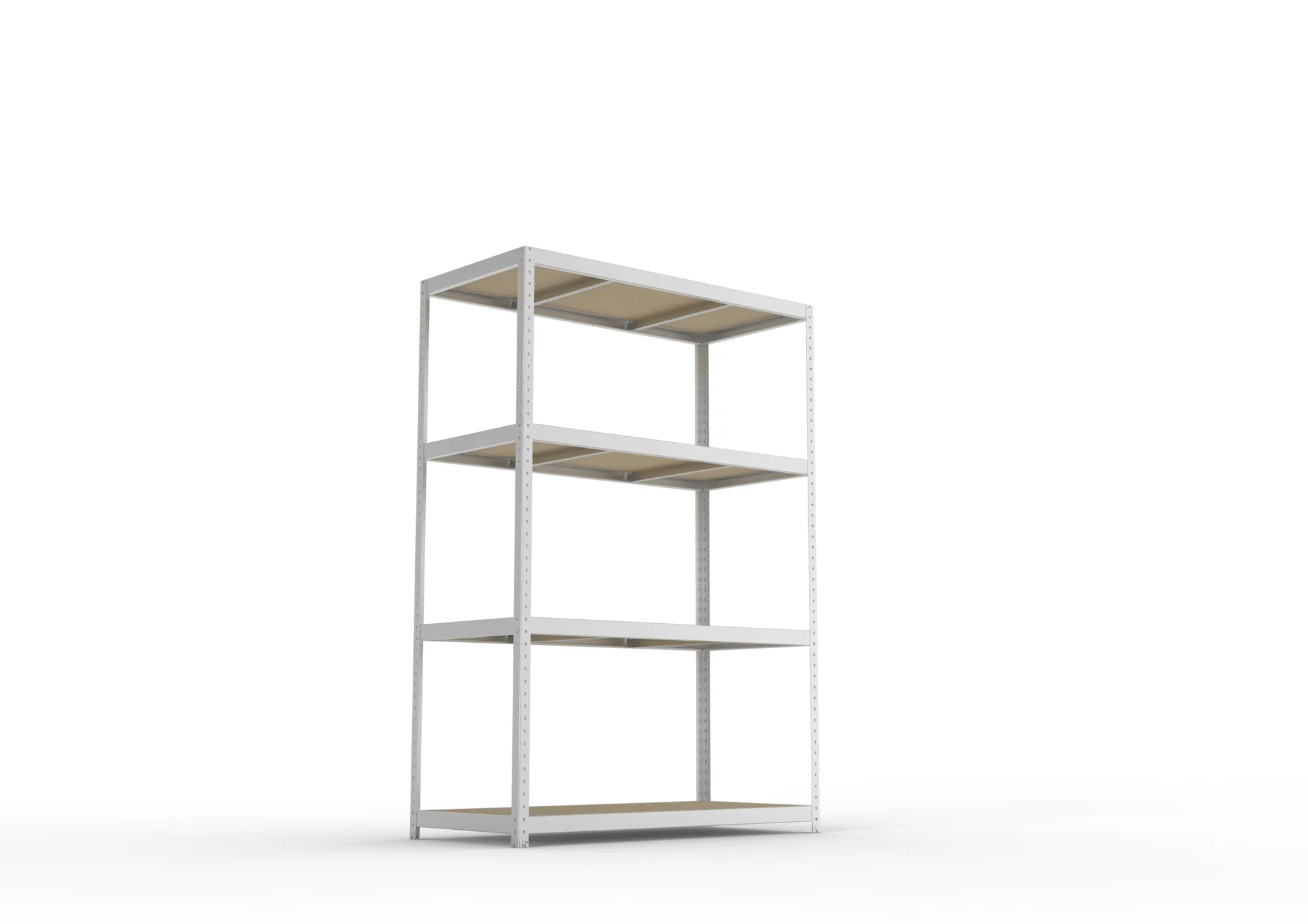 META SPEED-RACK Weitspannregal | Komplettregal | 2470 x 1700 x 800 mm | Fachlast 500 kg | Spanplattenböden | 4 Ebenen
