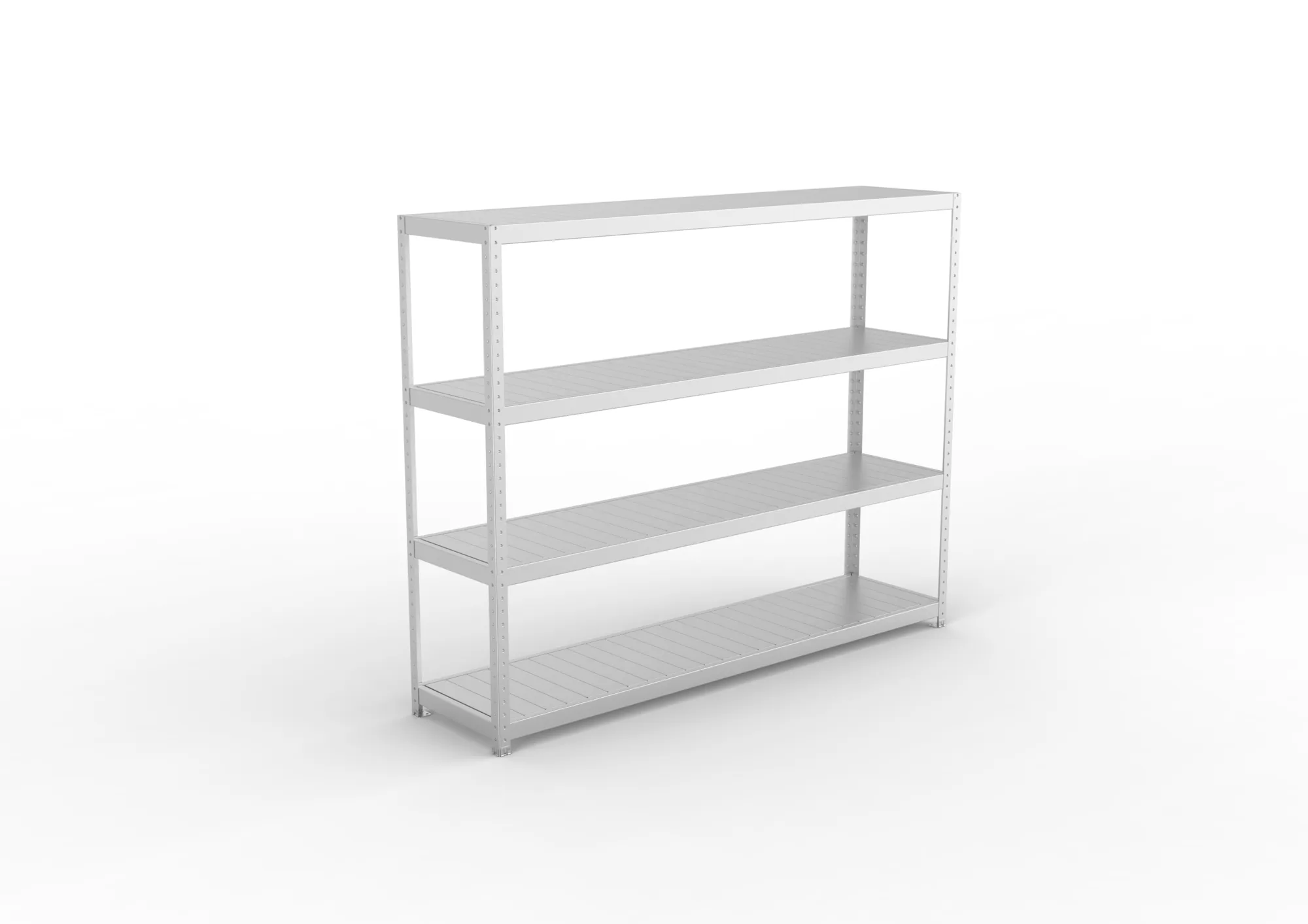 META SPEED-RACK Weitspannregal | Komplettregal | 1970 x 2500 x 600 mm | Fachlast 400 kg | Stahlpaneelböden | 4 Ebenen