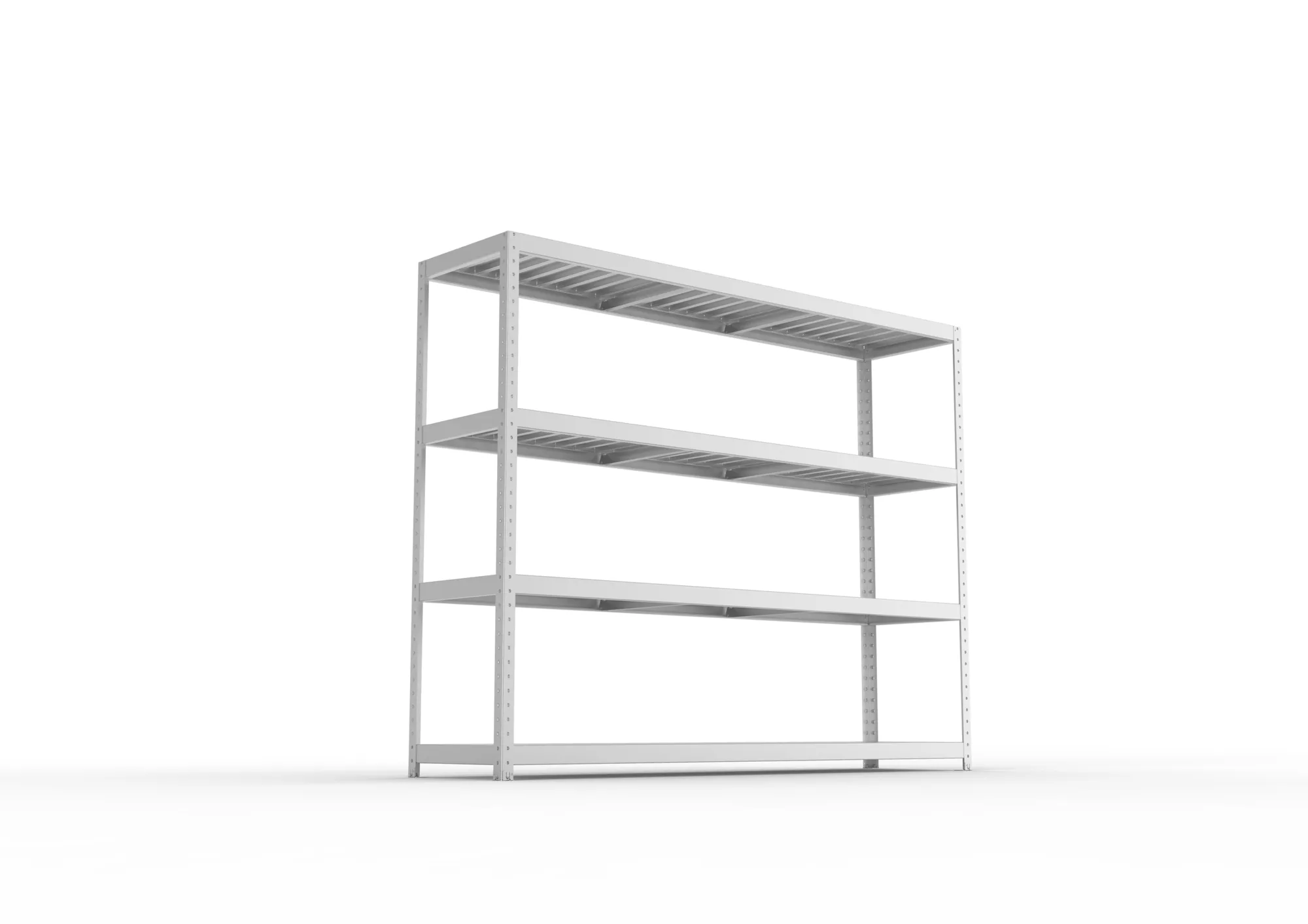 META SPEED-RACK Weitspannregal | Komplettregal | 1970 x 2500 x 600 mm | Fachlast 400 kg | Stahlpaneelböden | 4 Ebenen