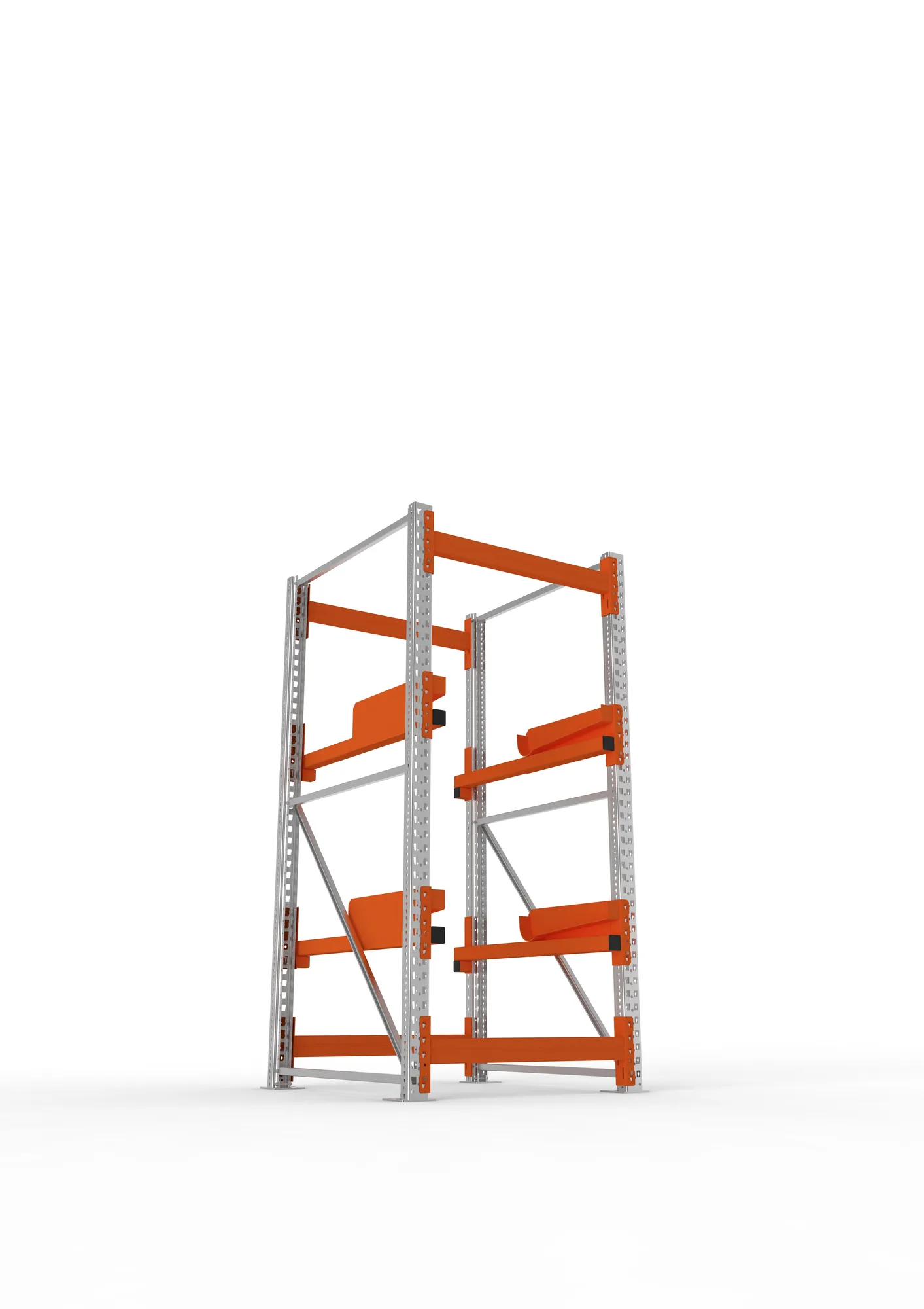META MULTIPAL | Kabeltrommelregal | Grundregal | 2200 x 900 x 1100 mm | Feldlast 4000 kg | 2 Ebenen | Typ 2 | verzinkt