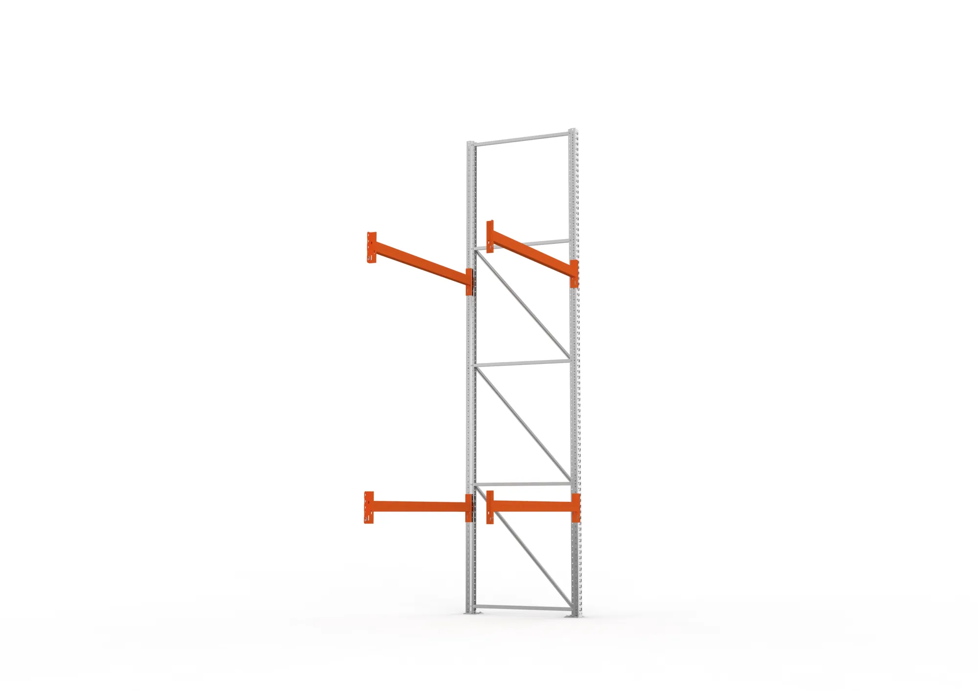 META MULTIPAL | Palettenregal | Anbauregal | 4400 x 1825 x 1100 mm | Fachlast 1080 kg | 3 Ebenen | 6 Paletten | verzinkt