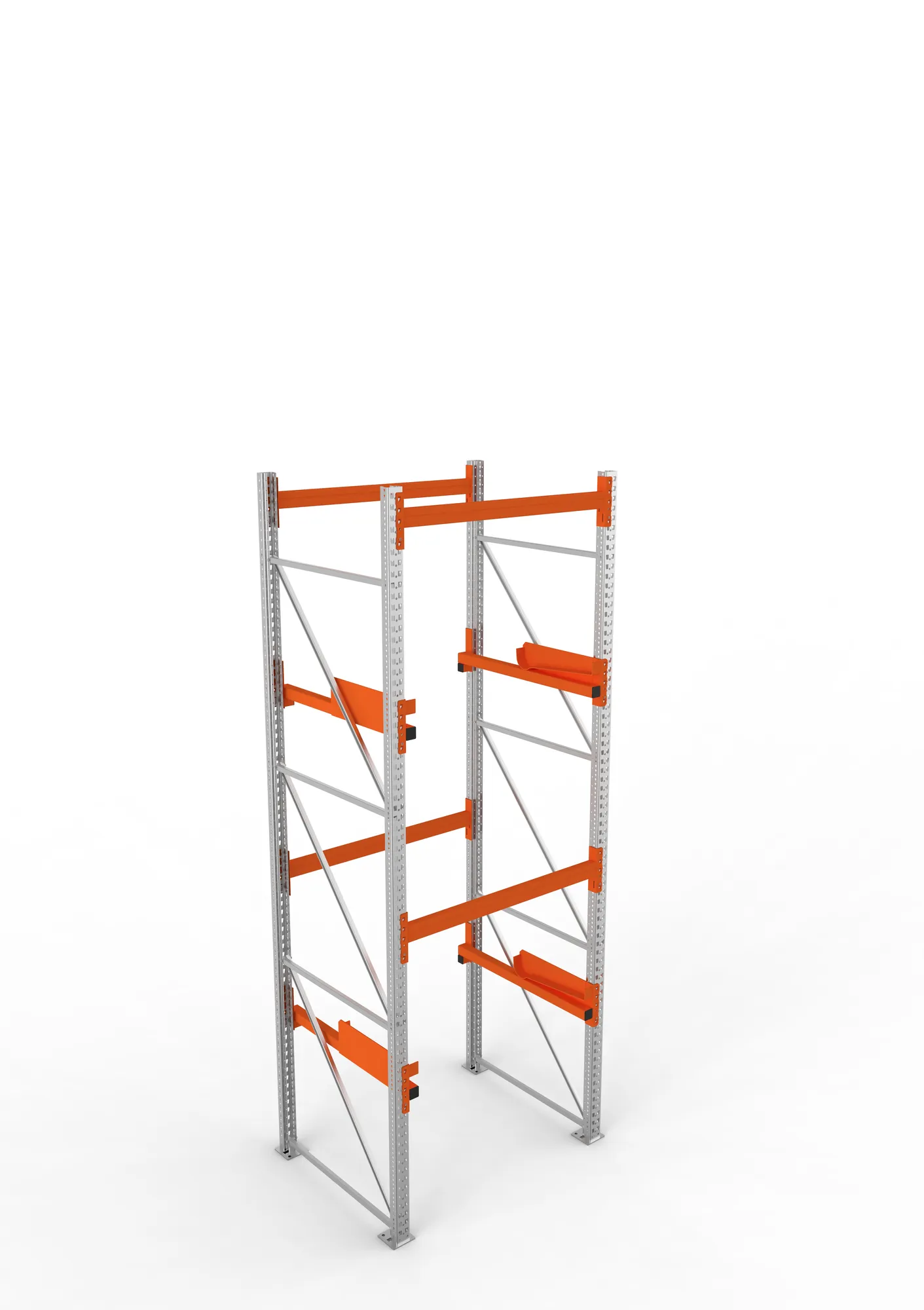 META MULTIPAL | Kabeltrommelregal | Grundregal | 3800 x 1300 x 1100 mm | Feldlast 4000 kg | 2 Ebenen | Typ 2 | RAL 5010