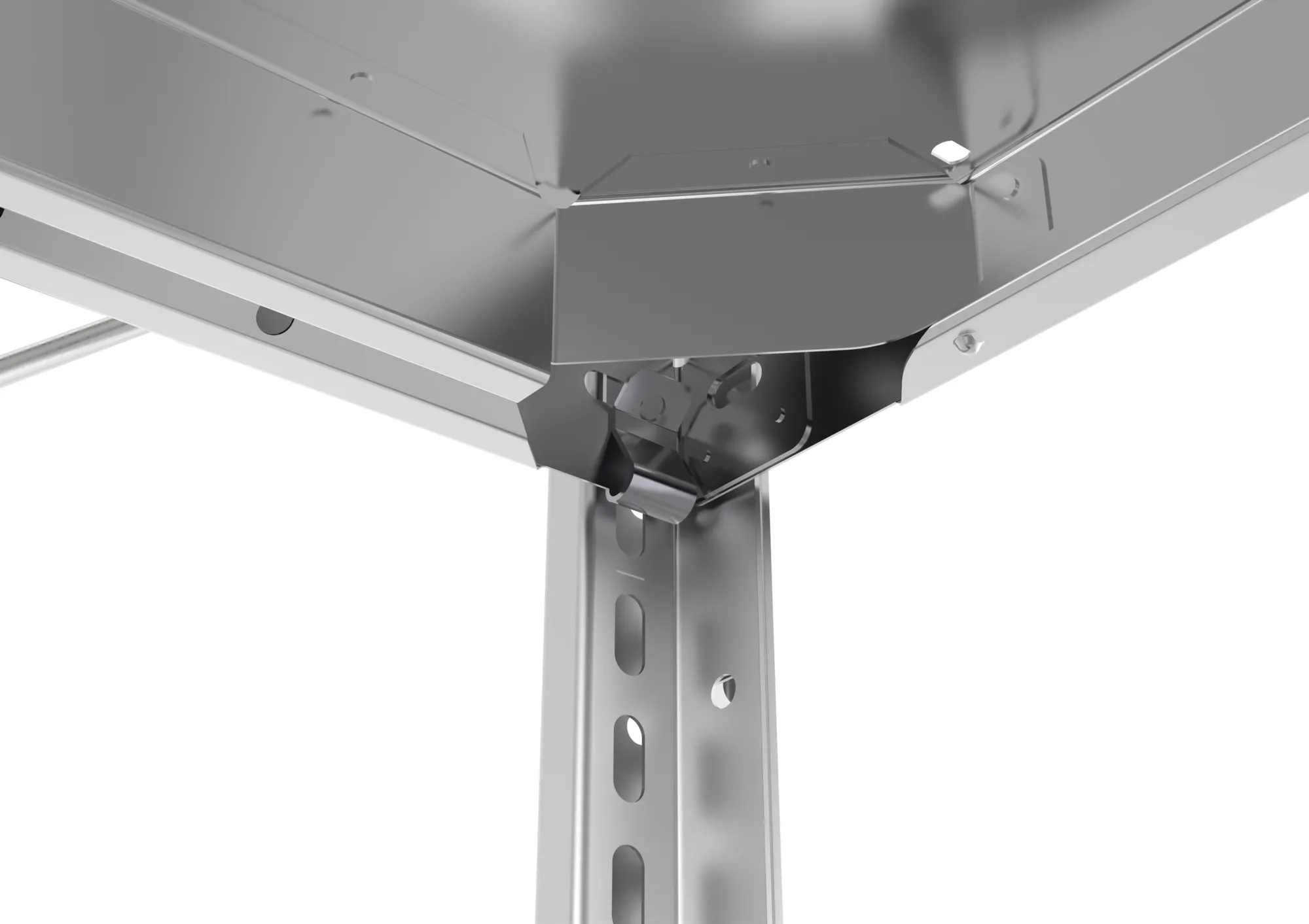 META CLIP SPLIT | Fachbodenregal | Anbauregal | 2000 x 1000 x 600 mm | Fachlast 100 kg | 3+1 Ebenen | verzinkt