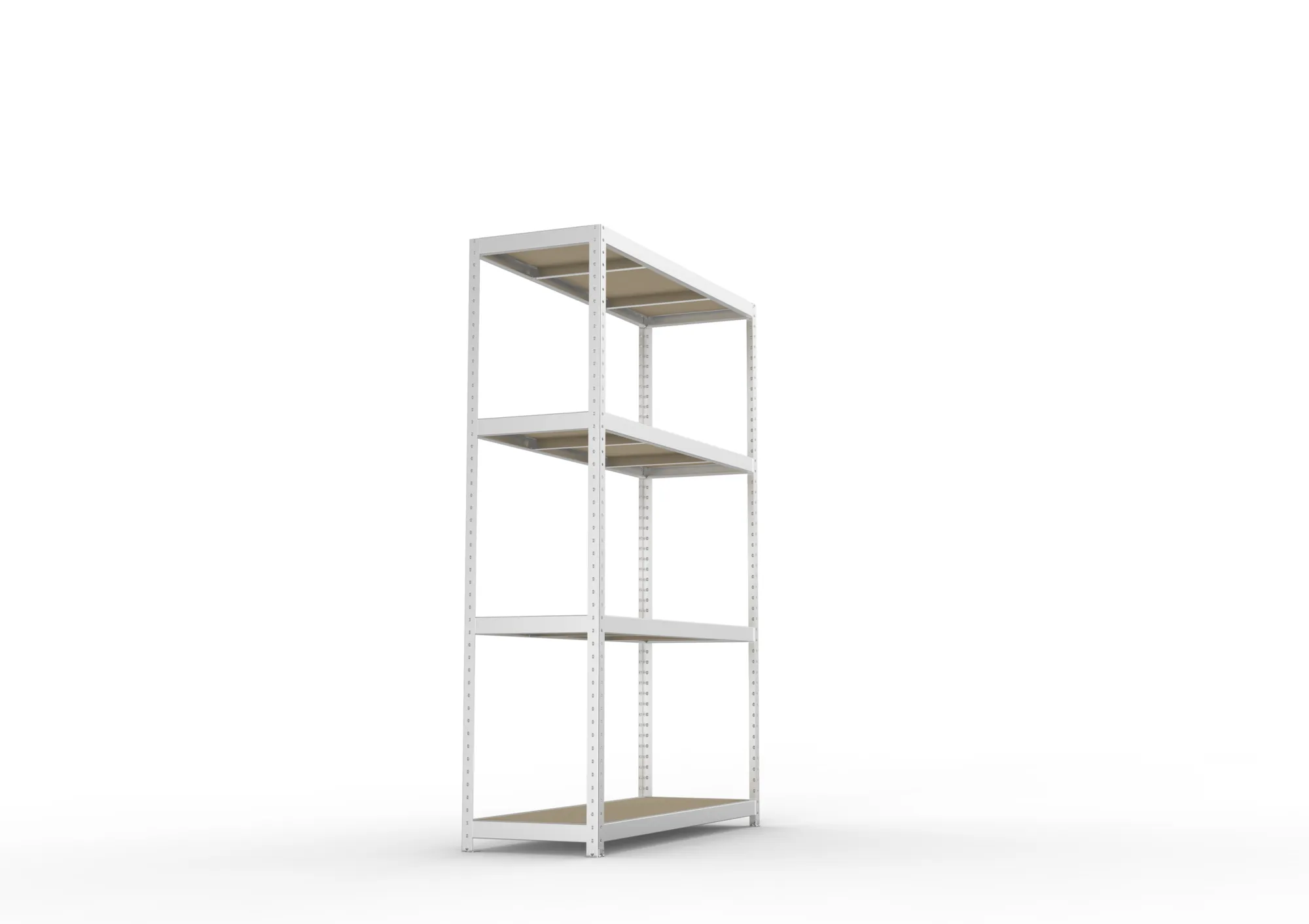 META SPEED-RACK Weitspannregal | Komplettregal | 2470 x 1700 x 600 mm | Fachlast 500 kg | Spanplattenböden | 4 Ebenen