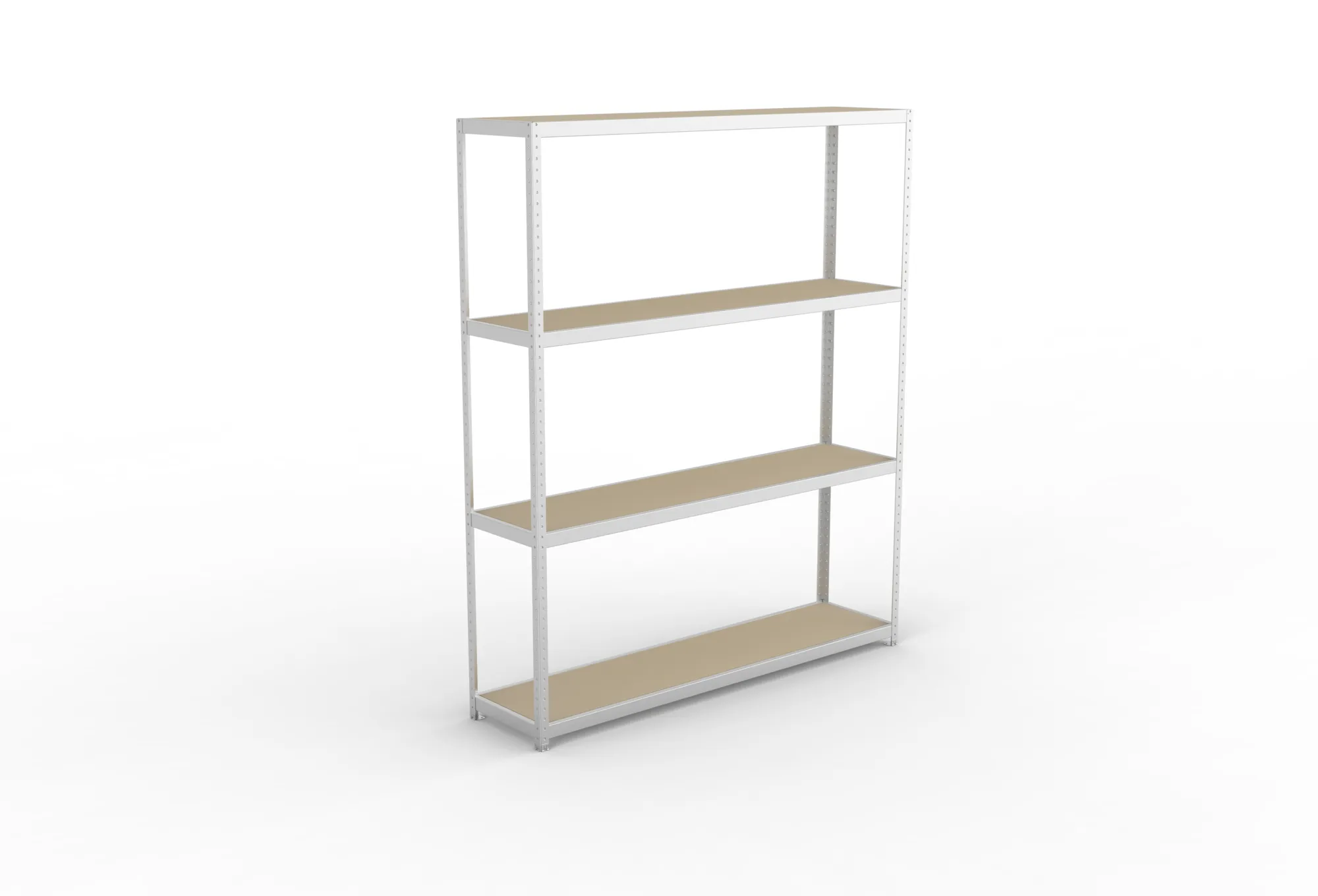 META SPEED-RACK Weitspannregal | Komplettregal | 2970 x 2500 x 600 mm | Fachlast 400 kg | Spanplattenböden | 4 Ebenen
