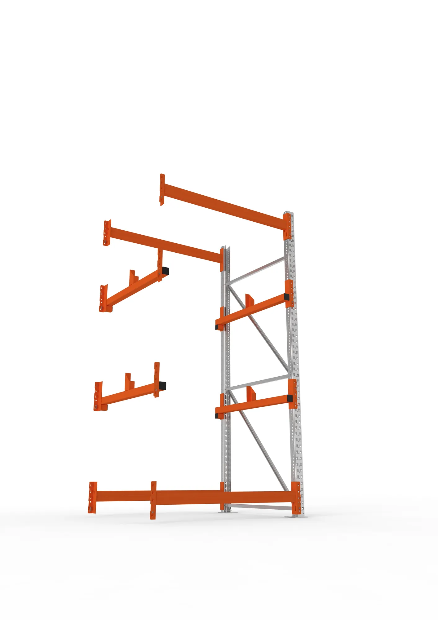 META MULTIPAL | Kabeltrommelregal | Anbauregal | 2700 x 1300 x 1100 mm | Feldlast 4000 kg | 2 Ebenen | Typ 1 | verzinkt