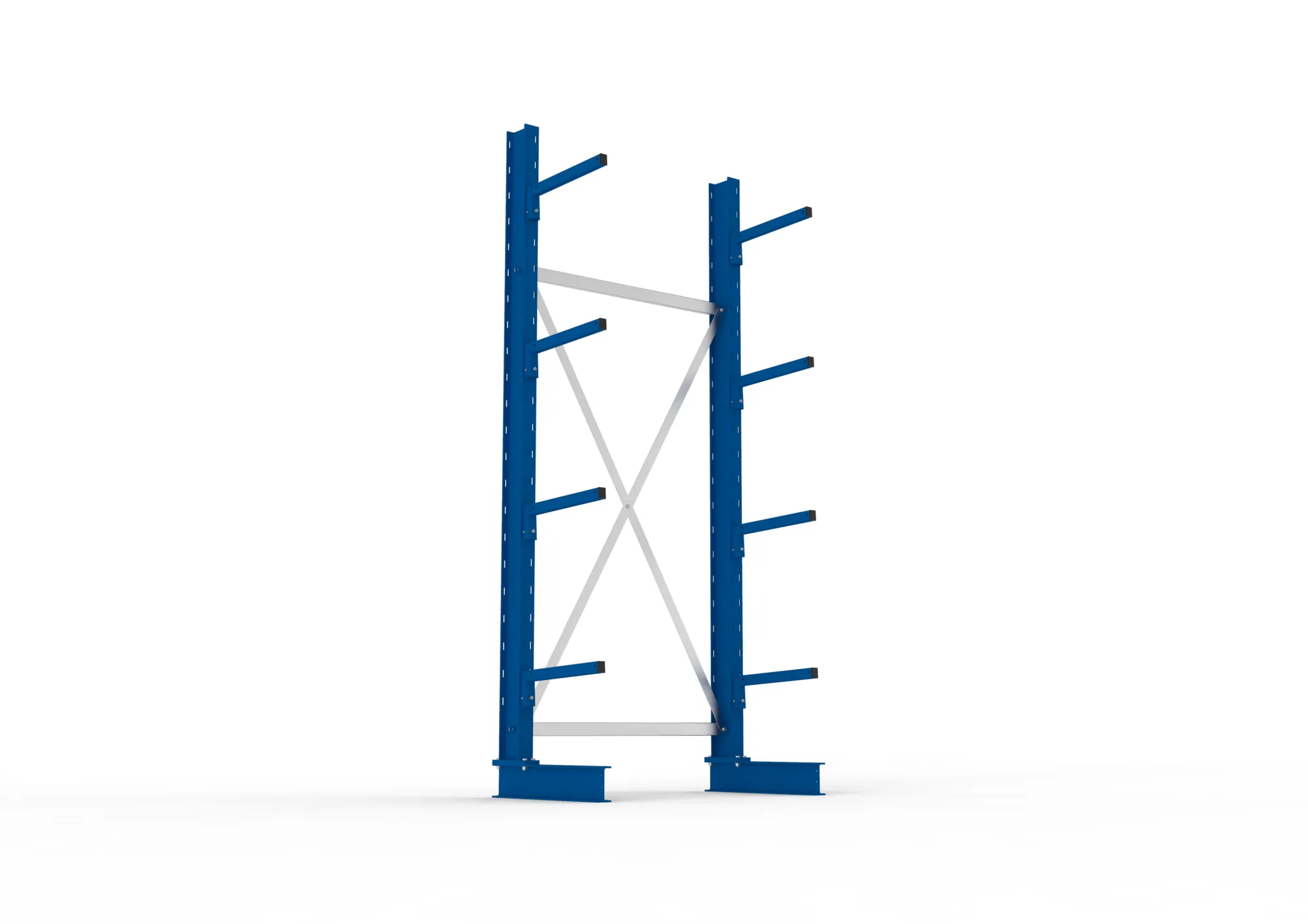 META MULTISTRONG L | Kragarmregal | Grundregal | 2500 x 1000 x 400 mm | Armlast 220 kg | einseitig | 4+1 Ebenen
