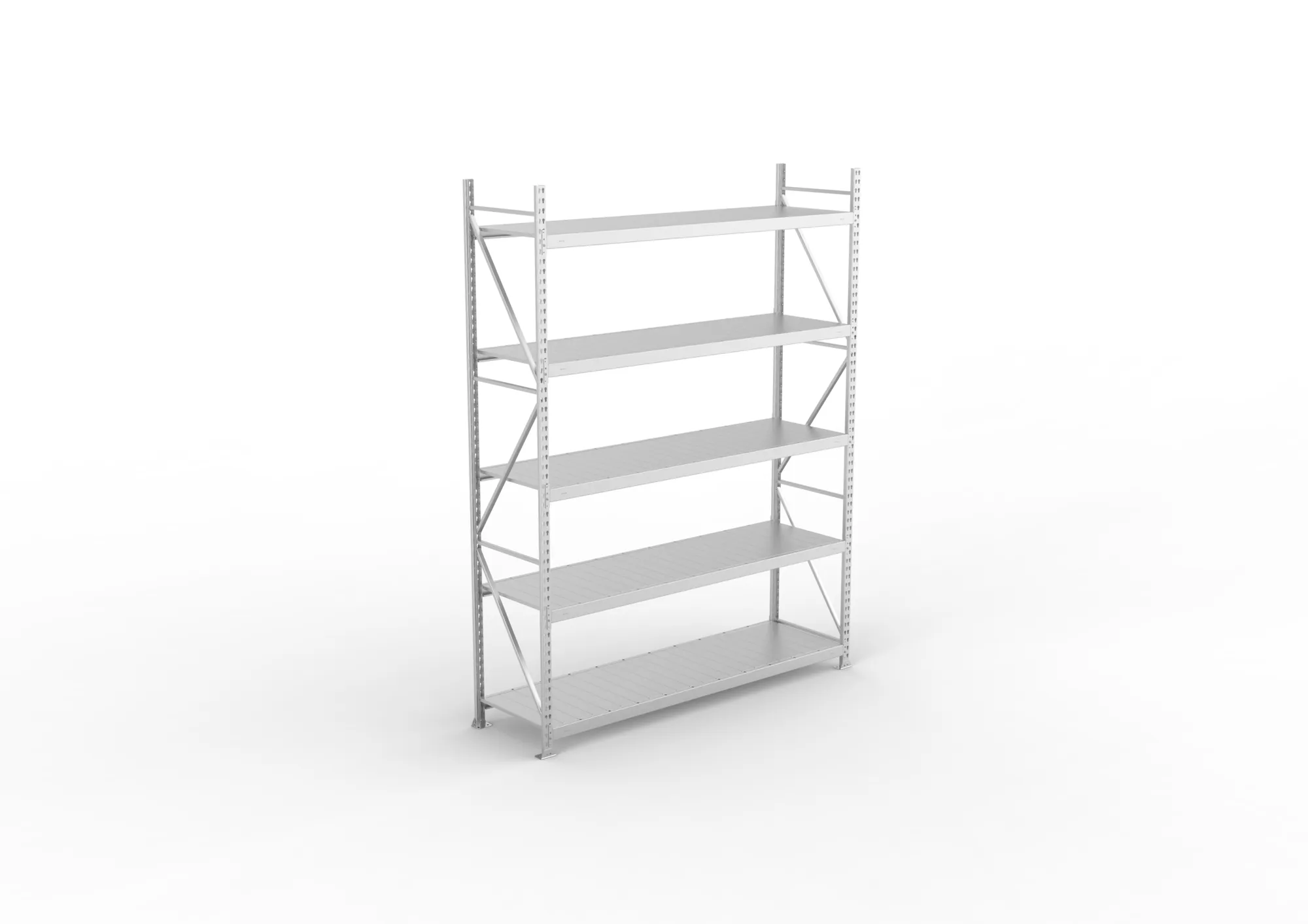META MINI-RACK Weitspannregal | Grundregal | 3000 x 2200 x 650 mm | Fachlast 600 kg | Stahlpaneelböden | 5 Ebenen