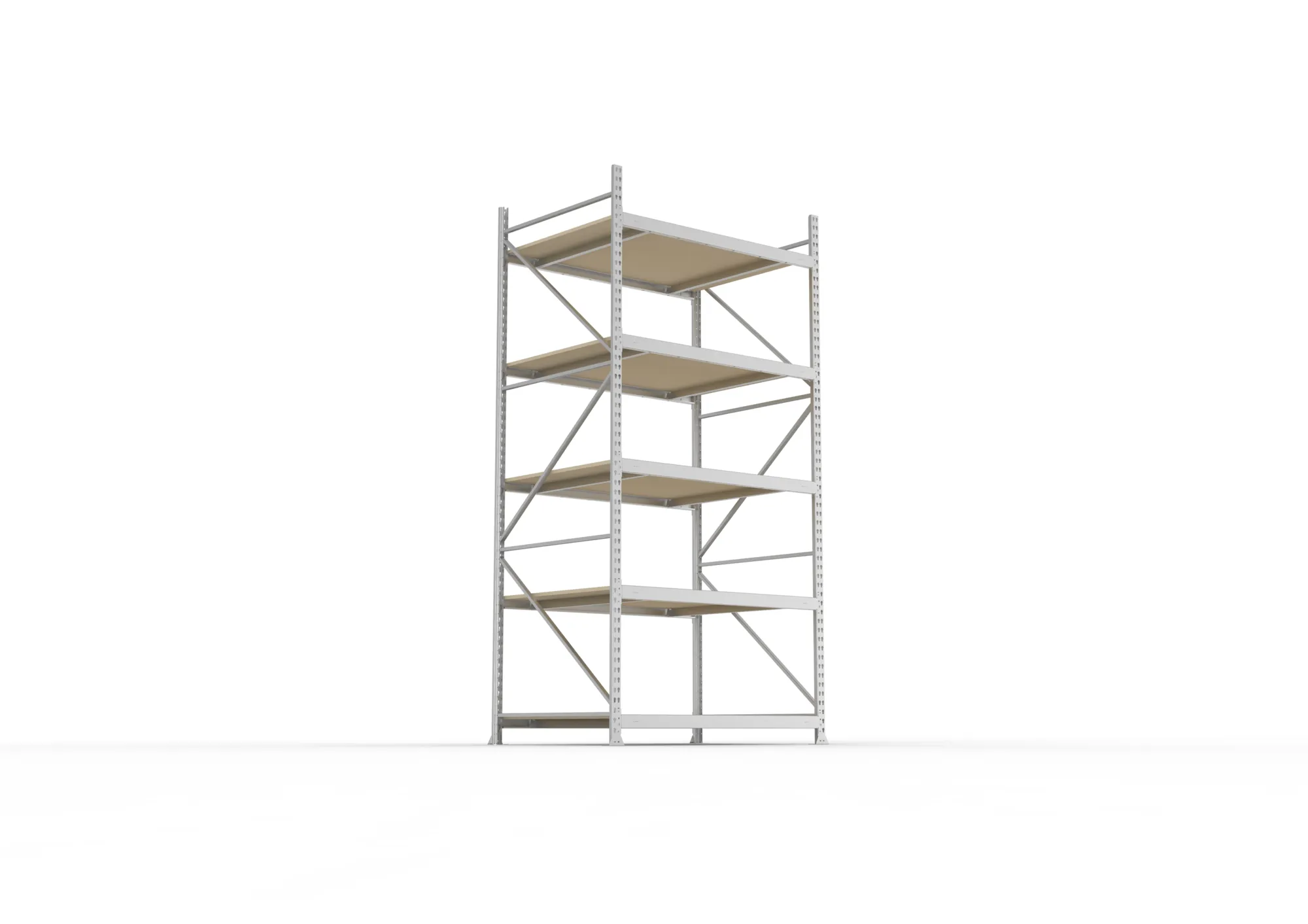 META MINI-RACK Weitspannregal | Grundregal | 3000 x 1400 x 1050 mm | Fachlast 600 kg | Spanplattenböden | 5 Ebenen