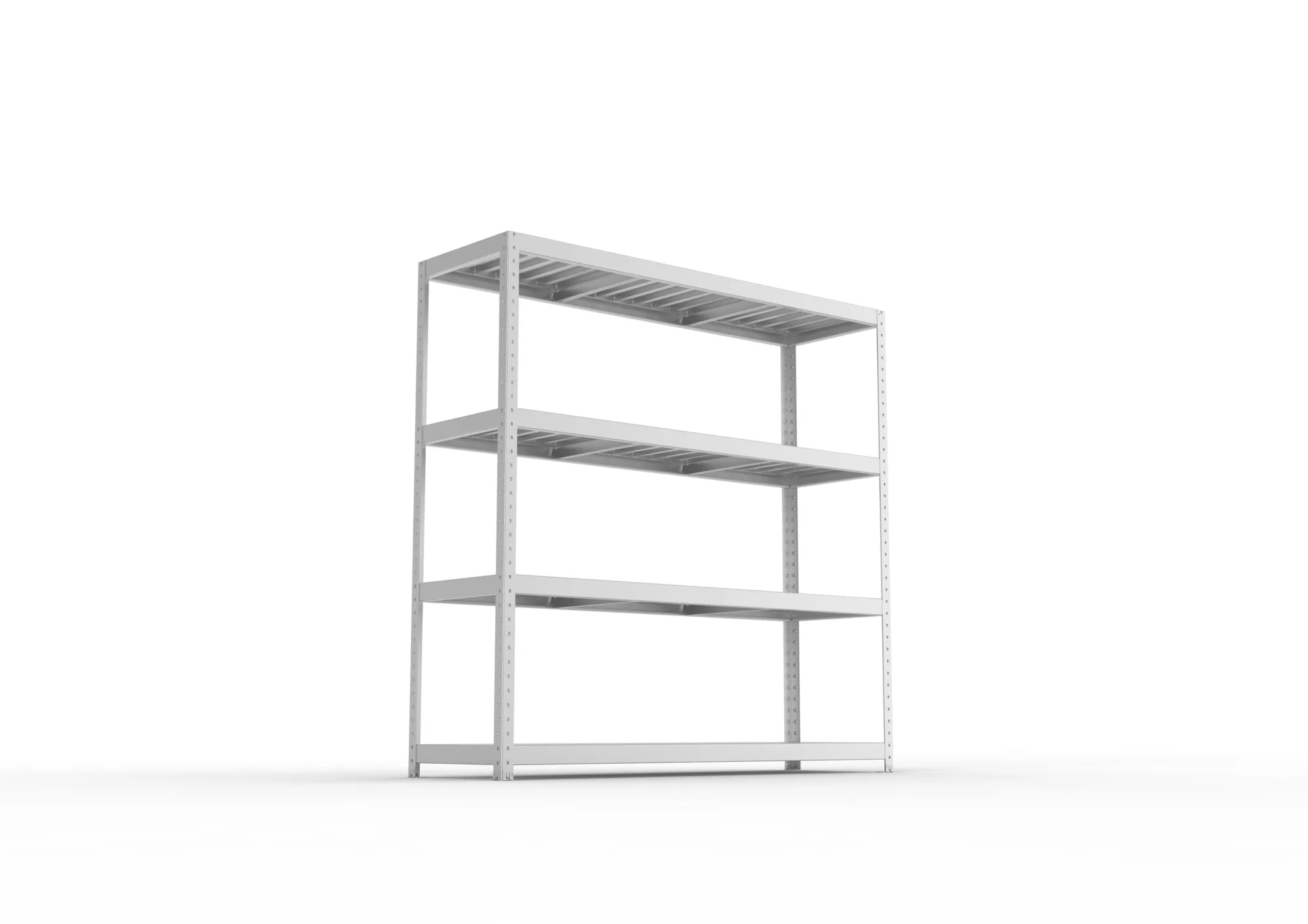 META SPEED-RACK Weitspannregal | Komplettregal | 1970 x 2000 x 600 mm | Fachlast 500 kg | Stahlpaneelböden | 4 Ebenen