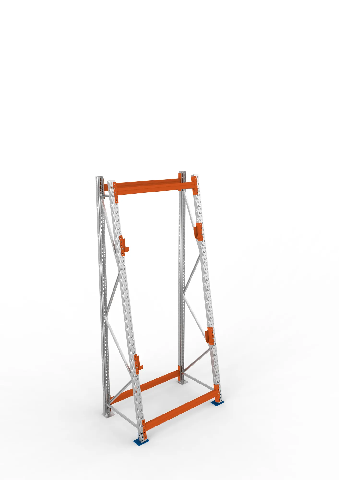 META MULTIPAL | Kabeltrommelregal | Grundregal | 3300 x 1300 x 900 mm | Feldlast 1500 kg | 2 Ebenen | Typ 3/A-Ständer | verzinkt