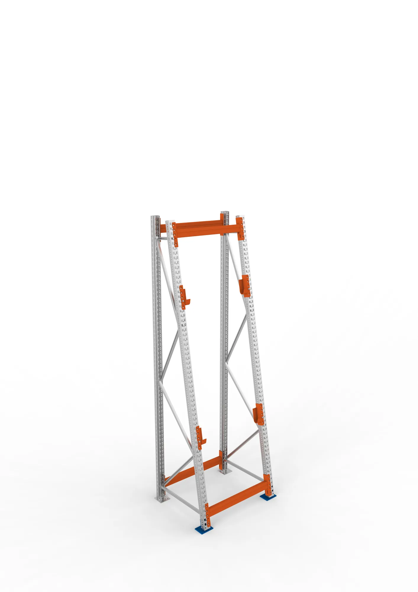 META MULTIPAL | Kabeltrommelregal | Grundregal | 3300 x 900 x 900 mm | Feldlast 1500 kg | 2 Ebenen | Typ 3/A-Ständer | verzinkt