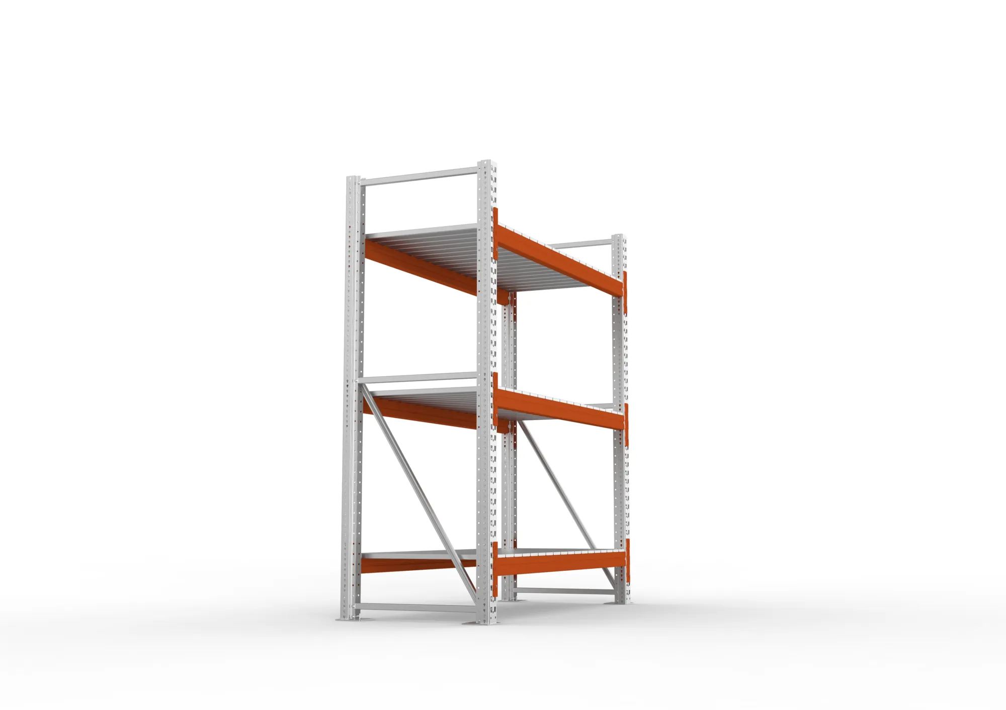 META MULTIPAL | Großfachregal | Grundregal | 2200 x 1825 x 800 mm | Fachlast 1800 kg | 3 Ebenen | Stahlpaneele | verzinkt