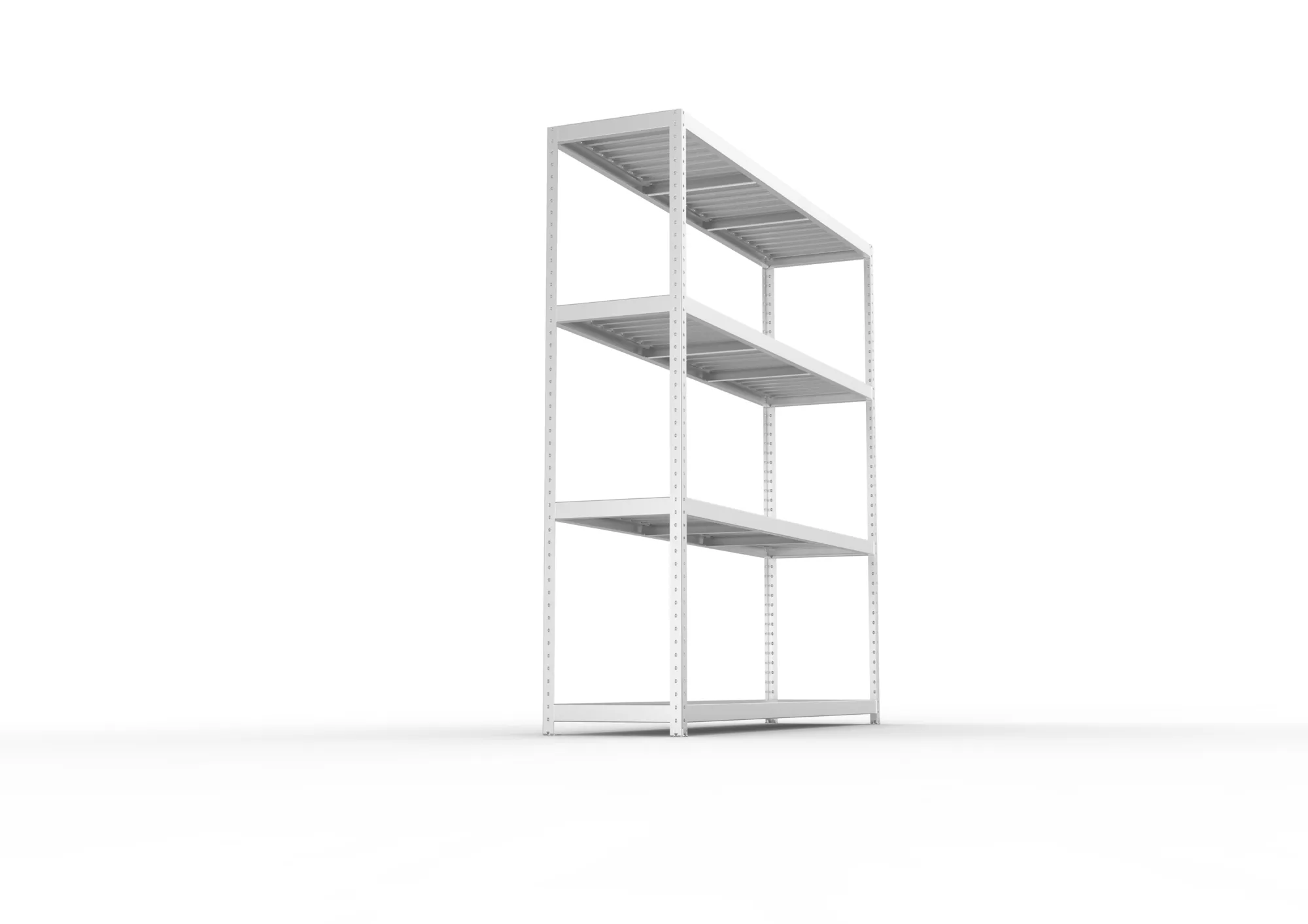 META SPEED-RACK Weitspannregal | Komplettregal | 2470 x 2500 x 600 mm | Fachlast 400 kg | Stahlpaneelböden | 4 Ebenen