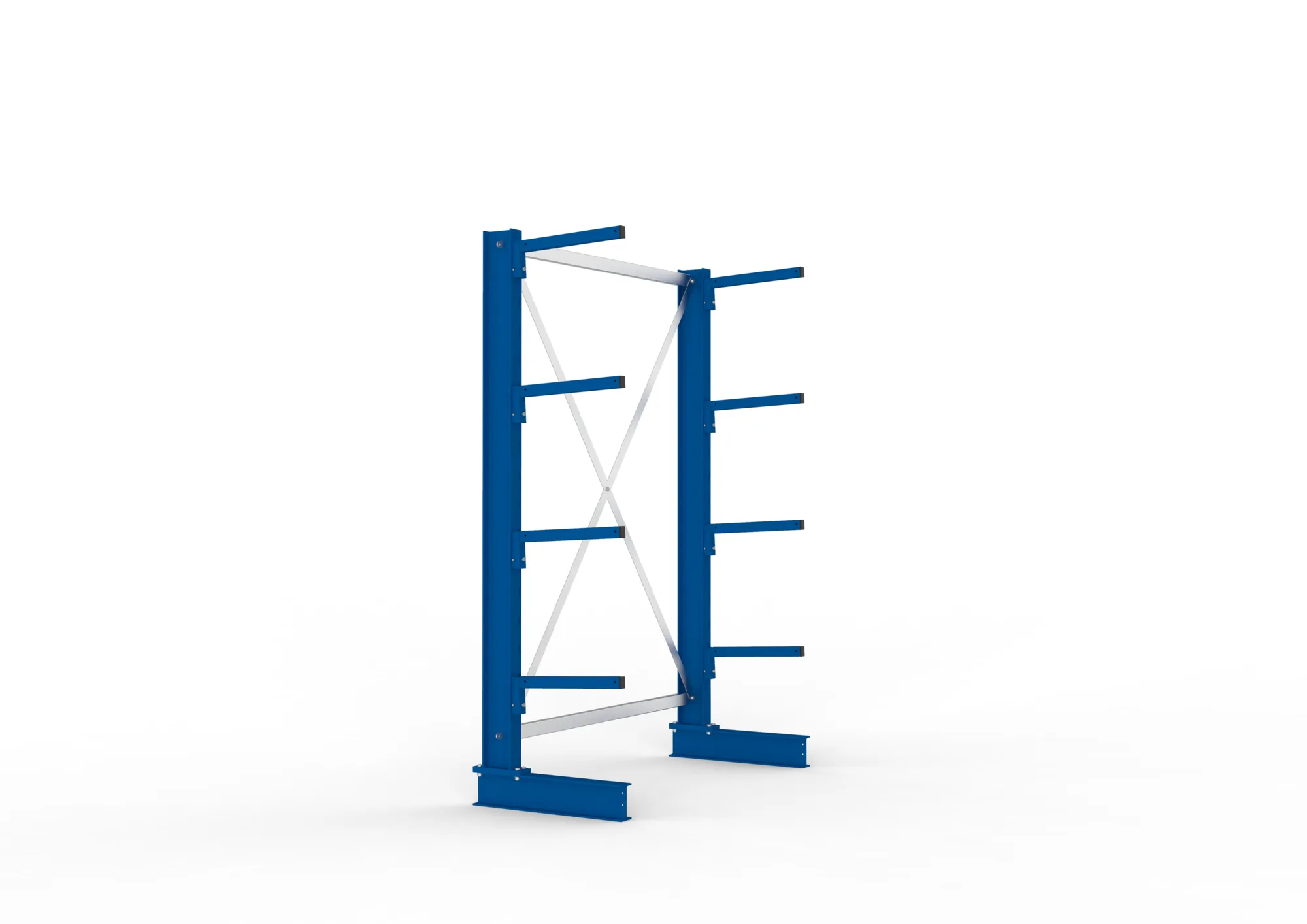 META MULTISTRONG L | Kragarmregal | Grundregal | 2000 x 1300 x 400 mm | Armlast 220 kg | einseitig | 4+1 Ebenen