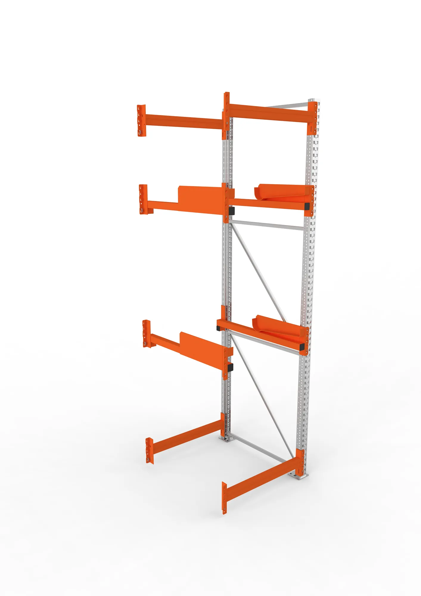 META MULTIPAL | Kabeltrommelregal | Anbauregal | 3300 x 900 x 1100 mm | Feldlast 4000 kg | 2 Ebenen | Typ 2 | verzinkt