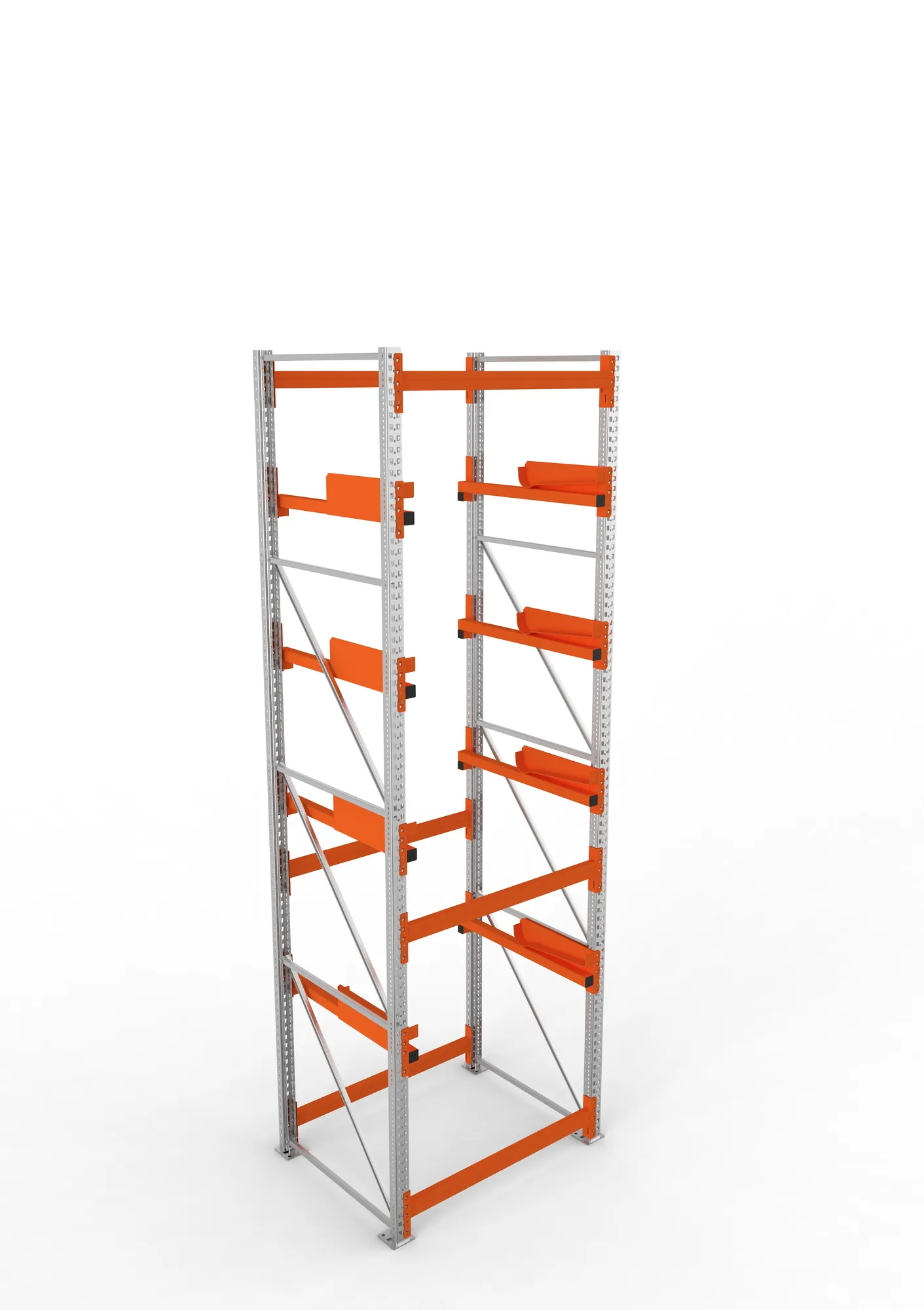META MULTIPAL | Kabeltrommelregal | Grundregal | 4400 x 1300 x 1100 mm | Feldlast 5500 kg | 4 Ebenen | Typ 2 | verzinkt