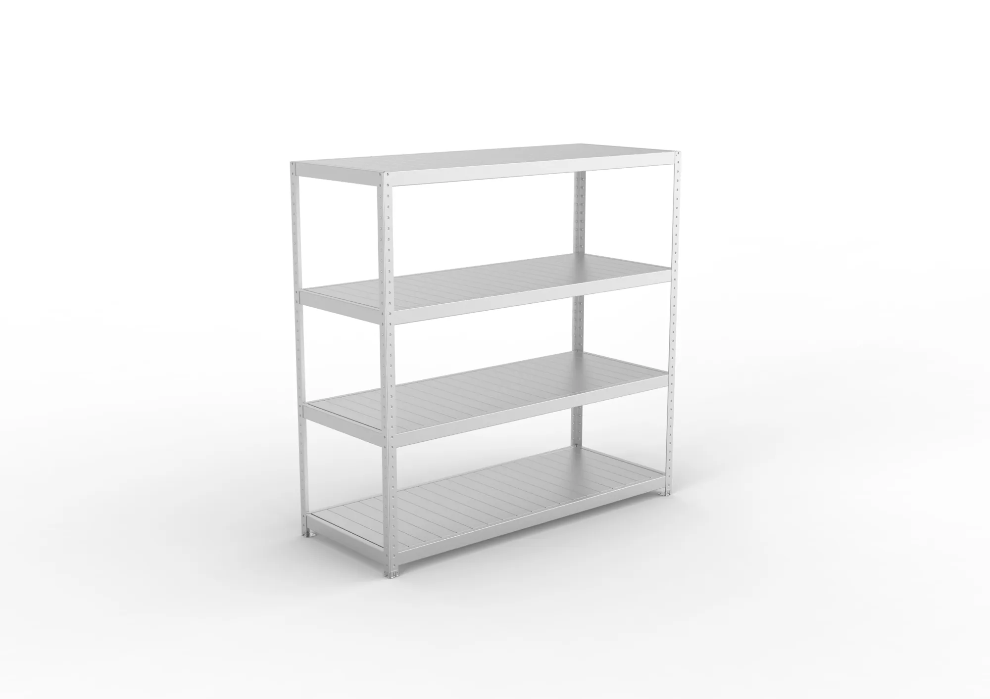 META SPEED-RACK Weitspannregal | Komplettregal | 1970 x 2000 x 800 mm | Fachlast 500 kg | Stahlpaneelböden | 4 Ebenen