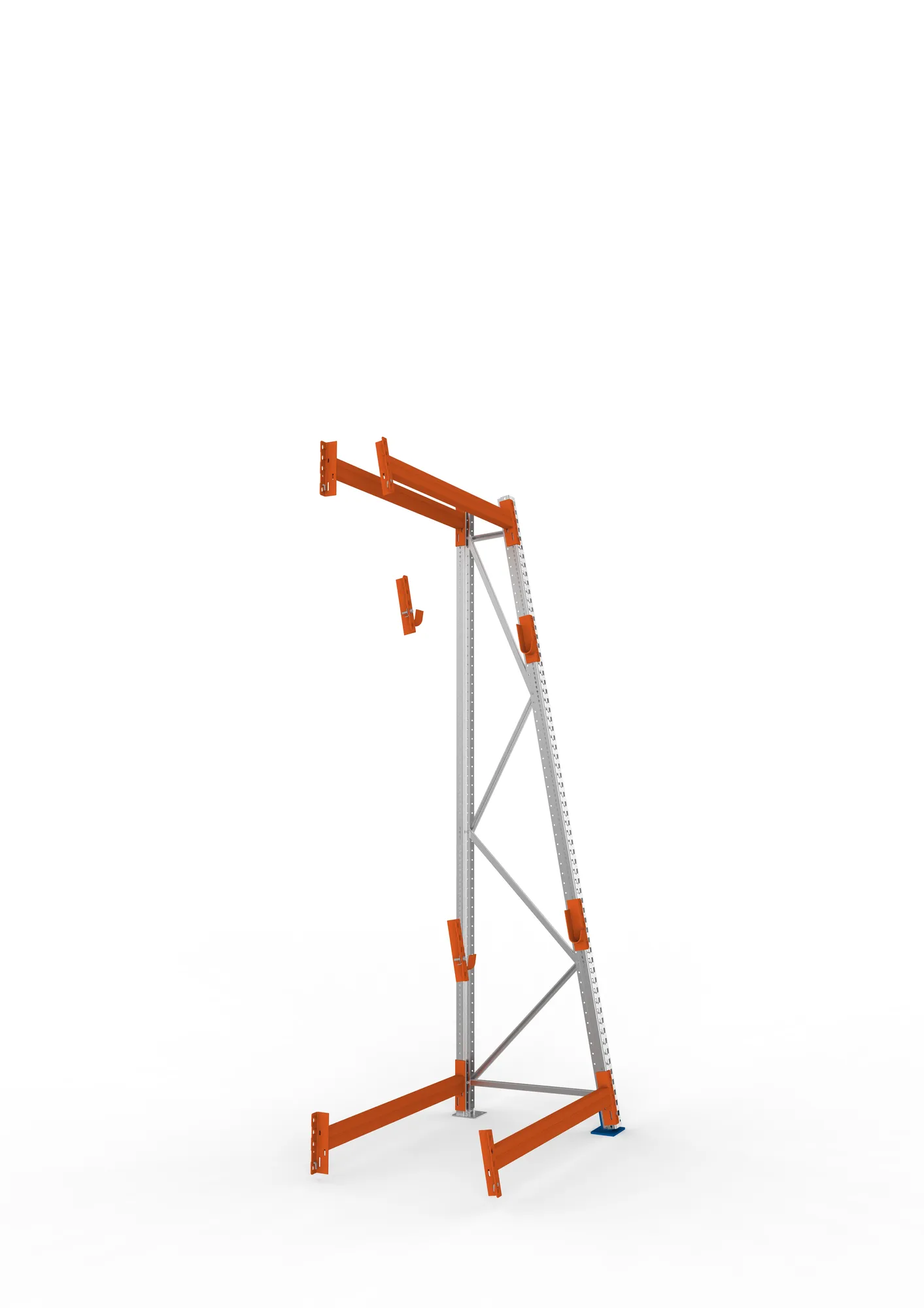 META MULTIPAL | Kabeltrommelregal | Anbauregal | 3300 x 1300 x 900 mm | Feldlast 1500 kg | 2 Ebenen | Typ 3/A-Ständer | verzinkt