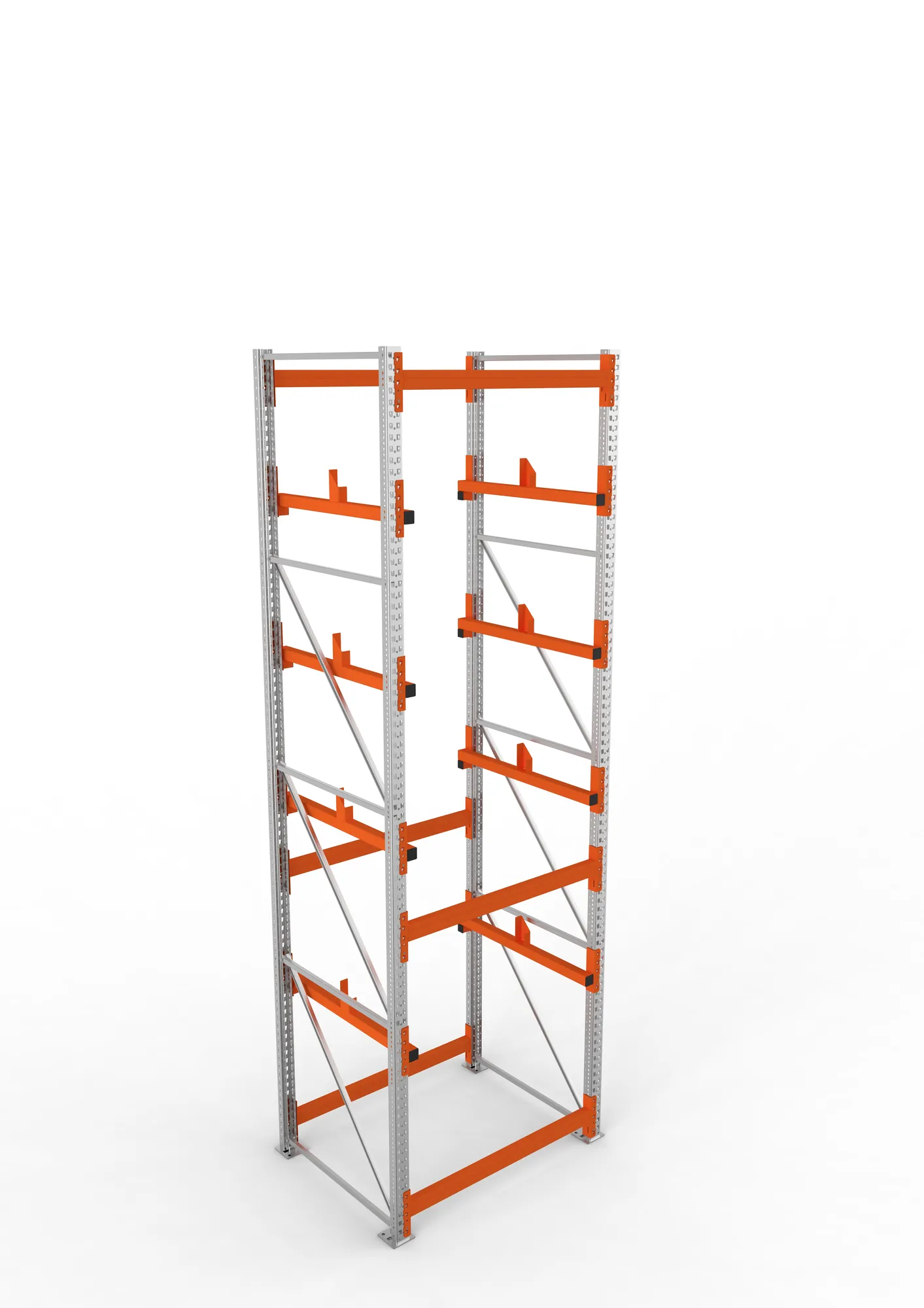META MULTIPAL | Kabeltrommelregal | Grundregal | 4400 x 1300 x 1100 mm | Feldlast 5500 kg | 2 Ebenen | Typ 1 | verzinkt