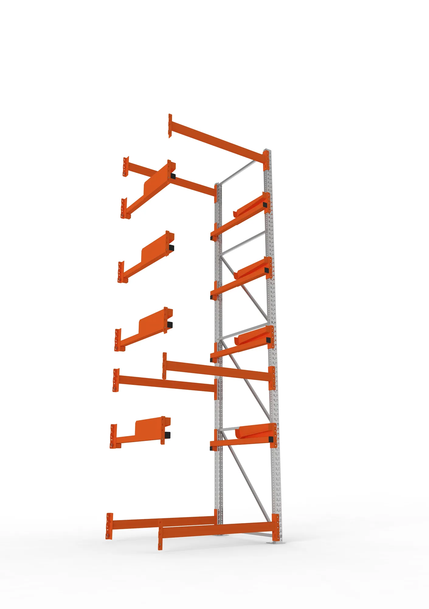 META MULTIPAL | Kabeltrommelregal | Anbauregal | 4400 x 1300 x 1100 mm | Feldlast 5500 kg | 4 Ebenen | Typ 2 | verzinkt