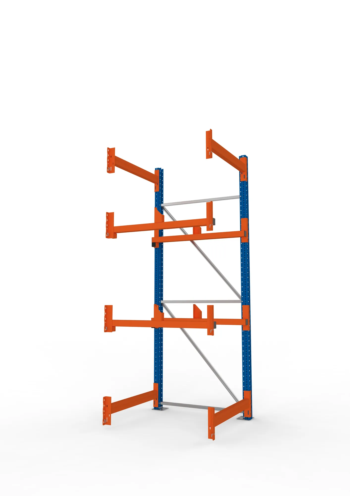 META MULTIPAL | Kabeltrommelregal | Anbauregal | 2700 x 900 x 1100 mm | Feldlast 4000 kg | 2 Ebenen | Typ 1 | RAL 5010