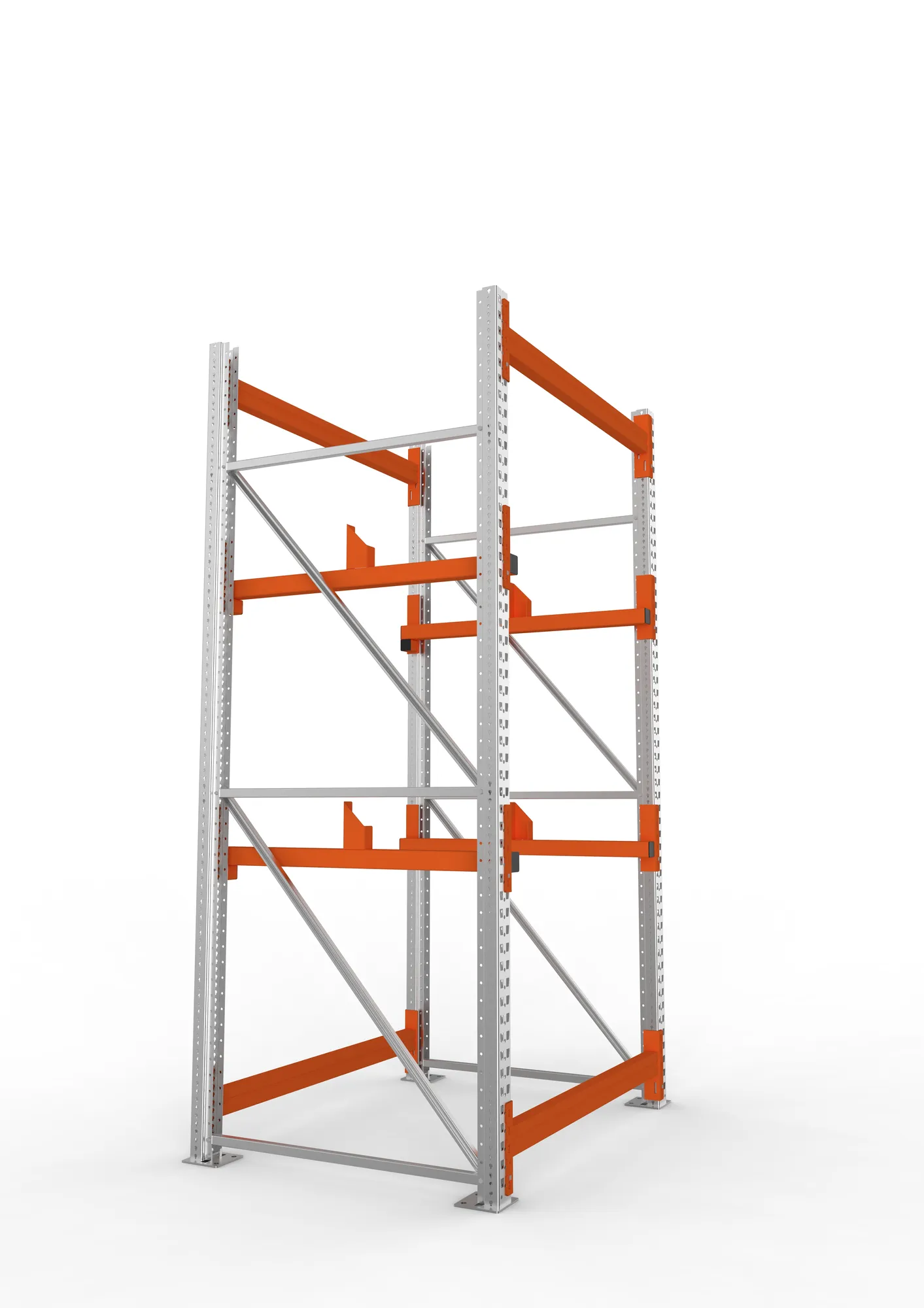 META MULTIPAL | Kabeltrommelregal | Grundregal | 2700 x 1300 x 1100 mm | Feldlast 4000 kg | 2 Ebenen | Typ 1 | verzinkt