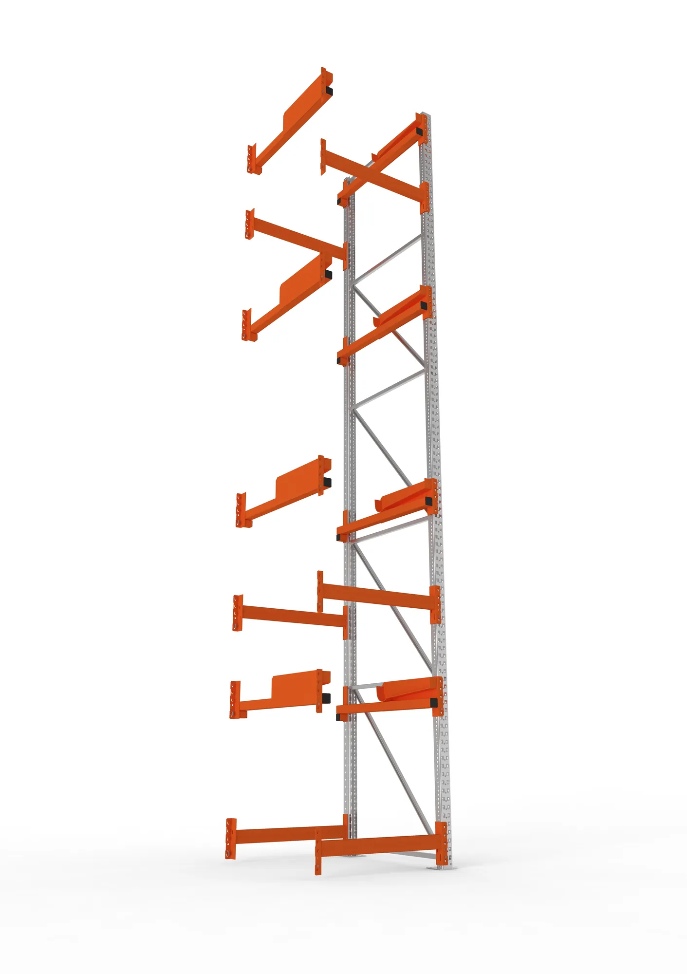 META MULTIPAL | Kabeltrommelregal | Anbauregal | 5500 x 900 x 1100 mm | Feldlast 5500 kg | 4 Ebenen | Typ 2 | verzinkt