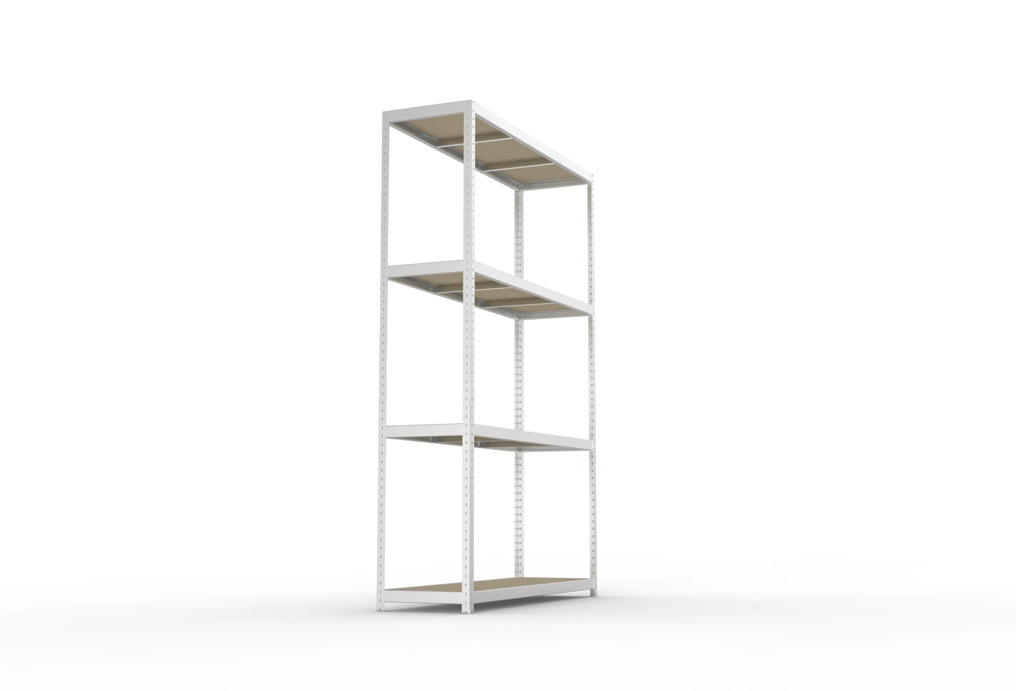 META SPEED-RACK Weitspannregal | Komplettregal | 2970 x 2000 x 600 mm | Fachlast 500 kg | Spanplattenböden | 4 Ebenen