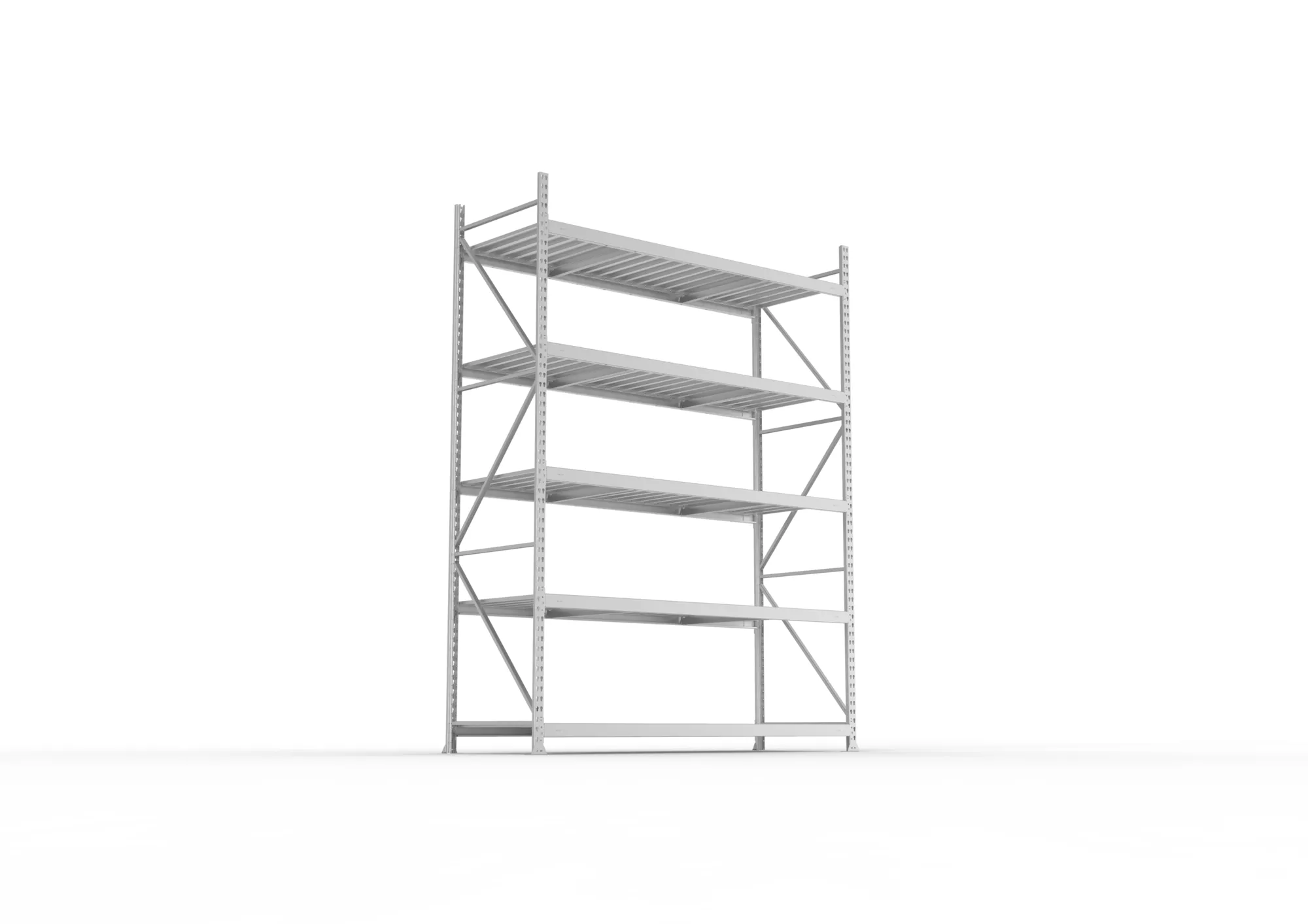 META MINI-RACK Weitspannregal | Grundregal | 3000 x 2200 x 800 mm | Fachlast 600 kg | Stahlpaneelböden | 5 Ebenen