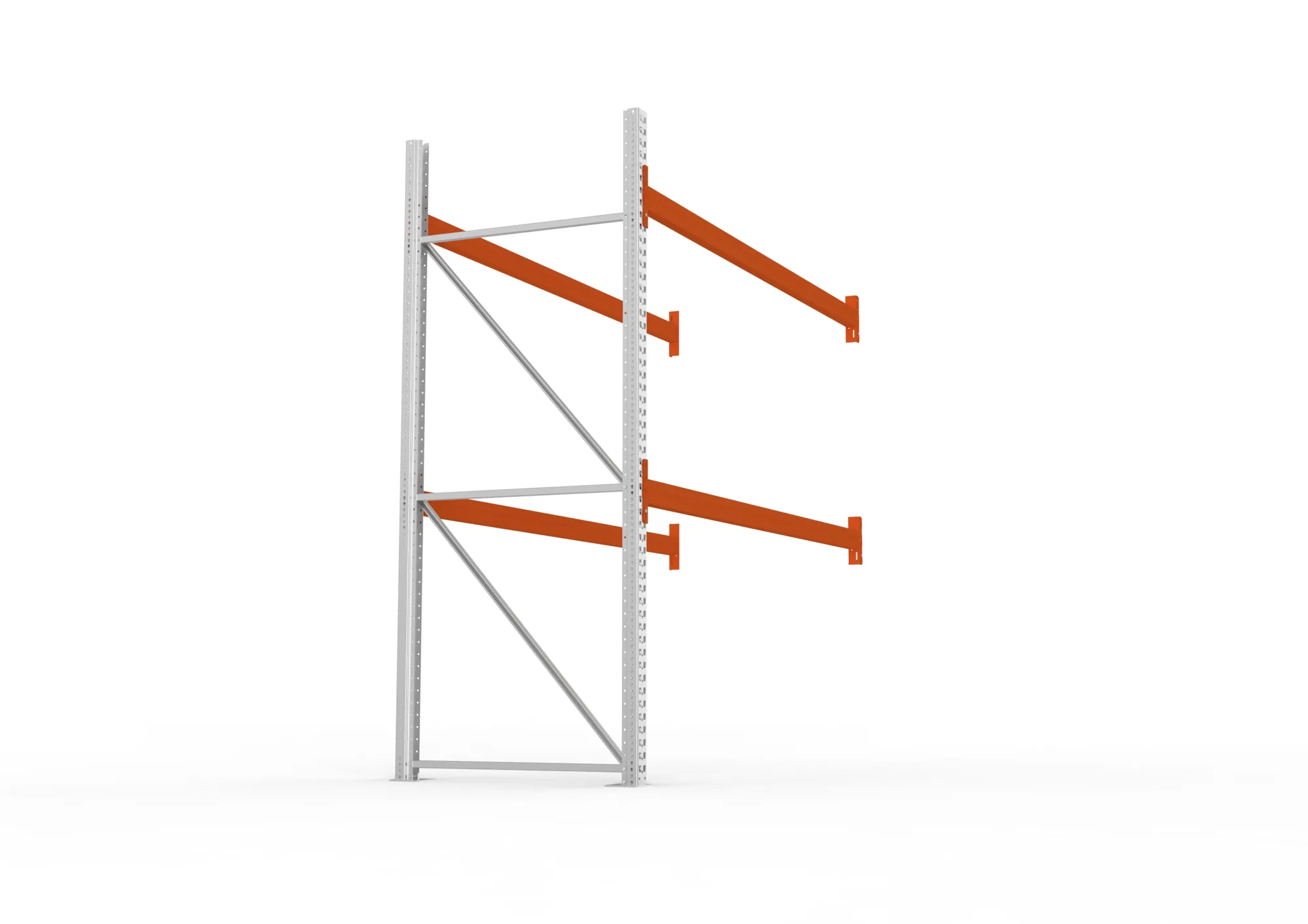 META MULTIPAL | Palettenregal | Anbauregal | 2700 x 2700 x 1100 mm | Fachlast 780 kg | 3 Ebenen | 9 Paletten | verzinkt