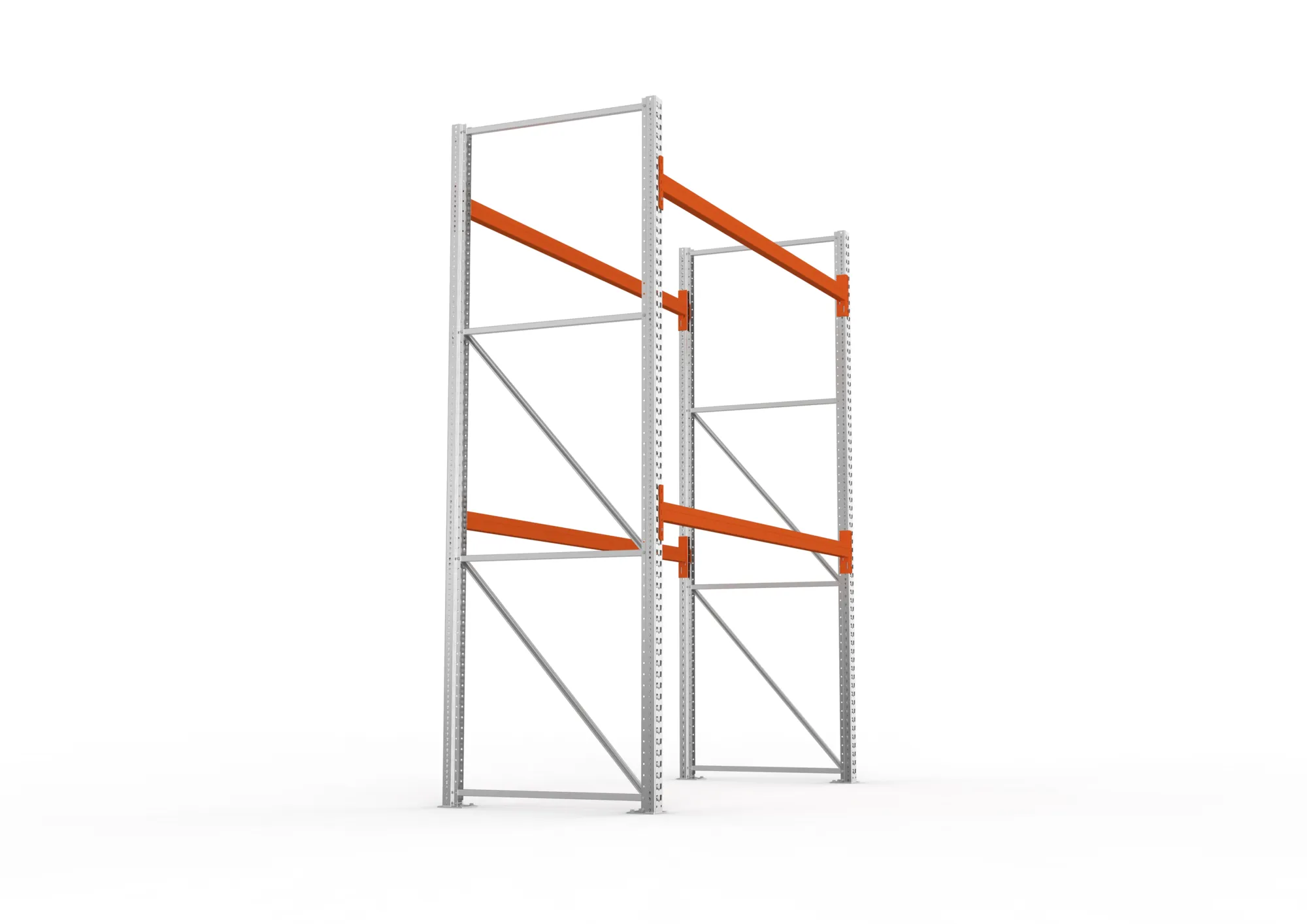 META MULTIPAL | Palettenregal | Grundregal | 3300 x 2700 x 1100 mm | Fachlast 480 kg | 3 Ebenen | 9 Paletten | verzinkt