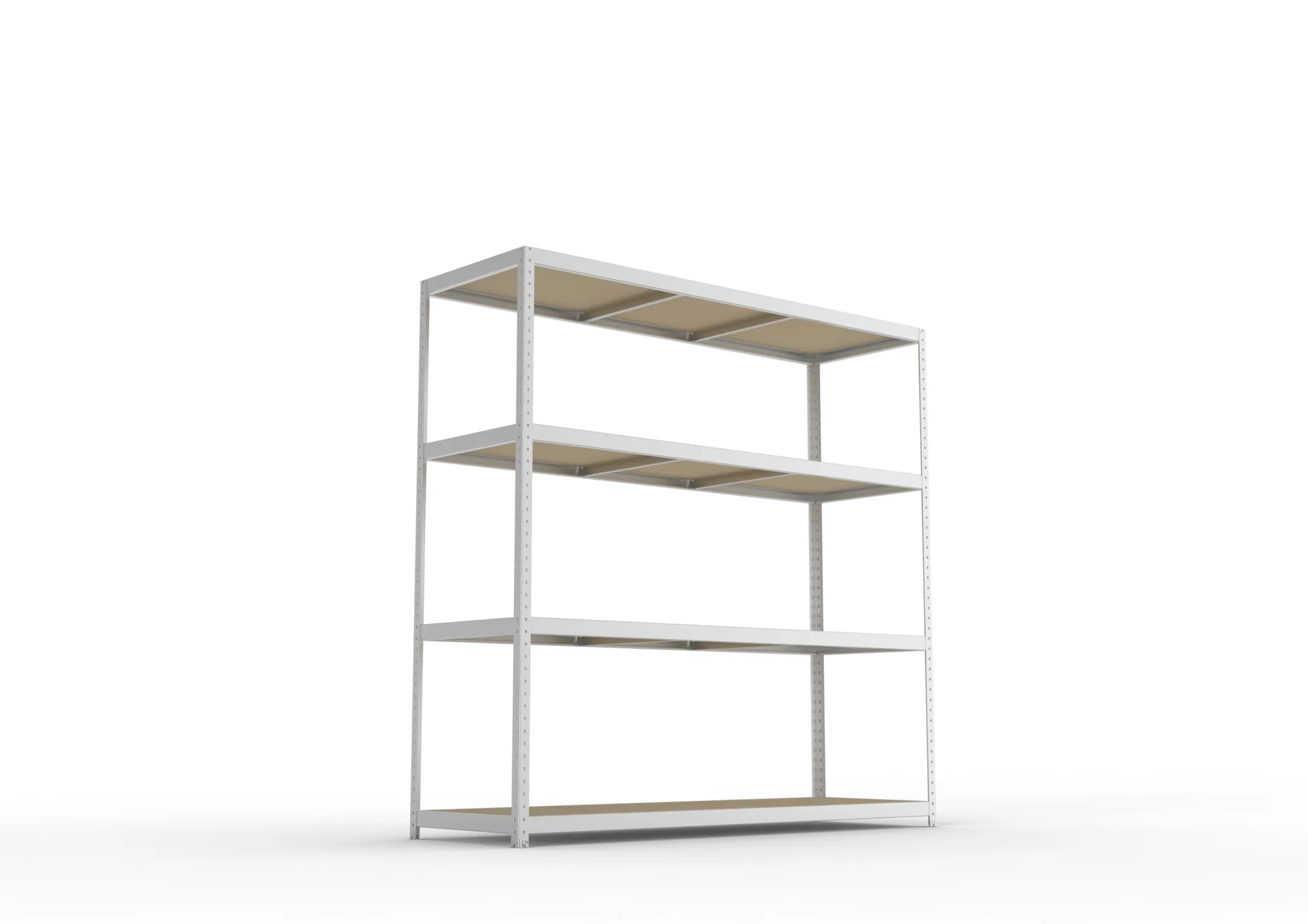 META SPEED-RACK Weitspannregal | Komplettregal | 2470 x 2500 x 800 mm | Fachlast 400 kg | Spanplattenböden | 4 Ebenen