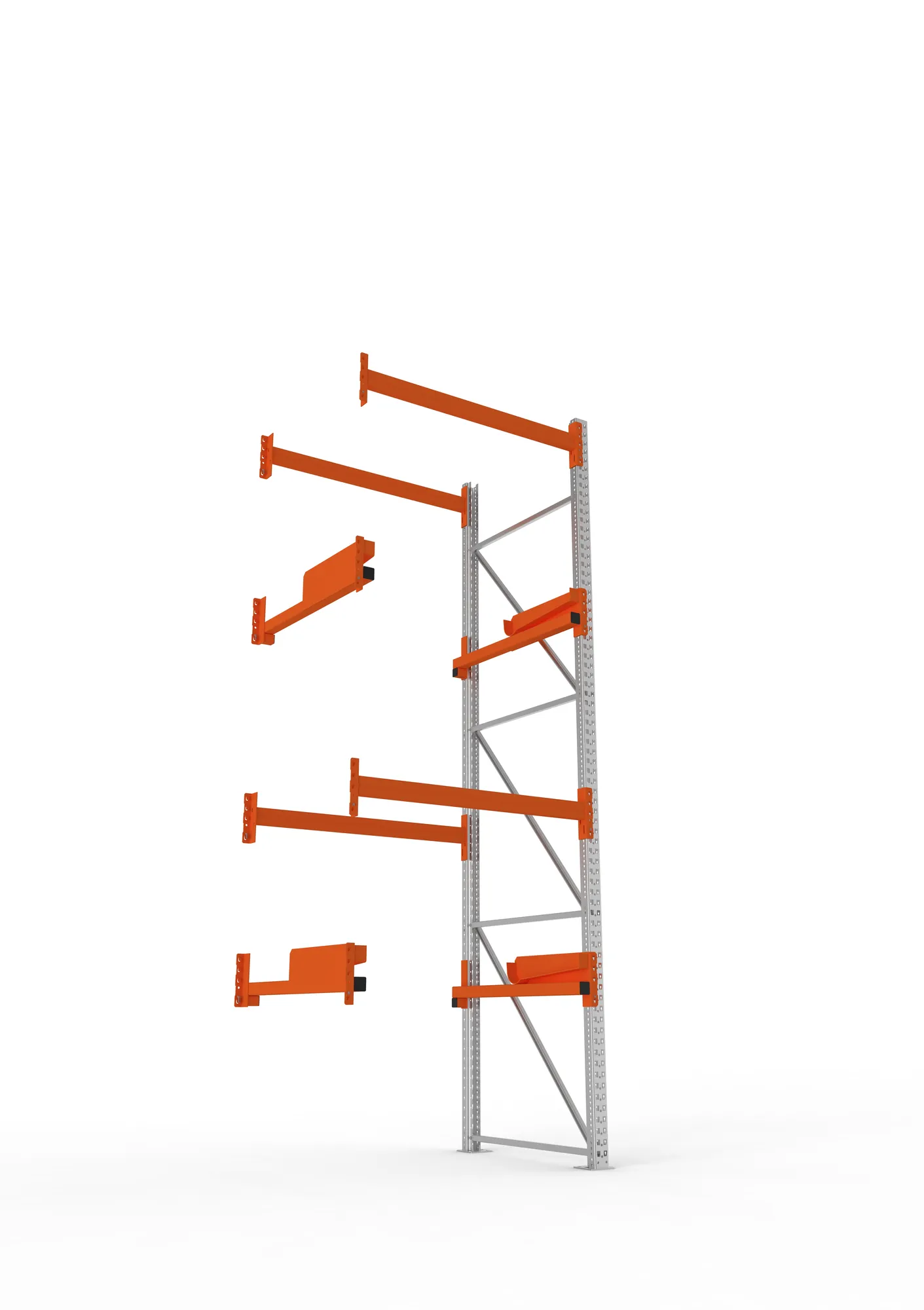 META MULTIPAL | Kabeltrommelregal | Anbauregal | 3800 x 1300 x 1100 mm | Feldlast 4000 kg | 2 Ebenen | Typ 2 | verzinkt