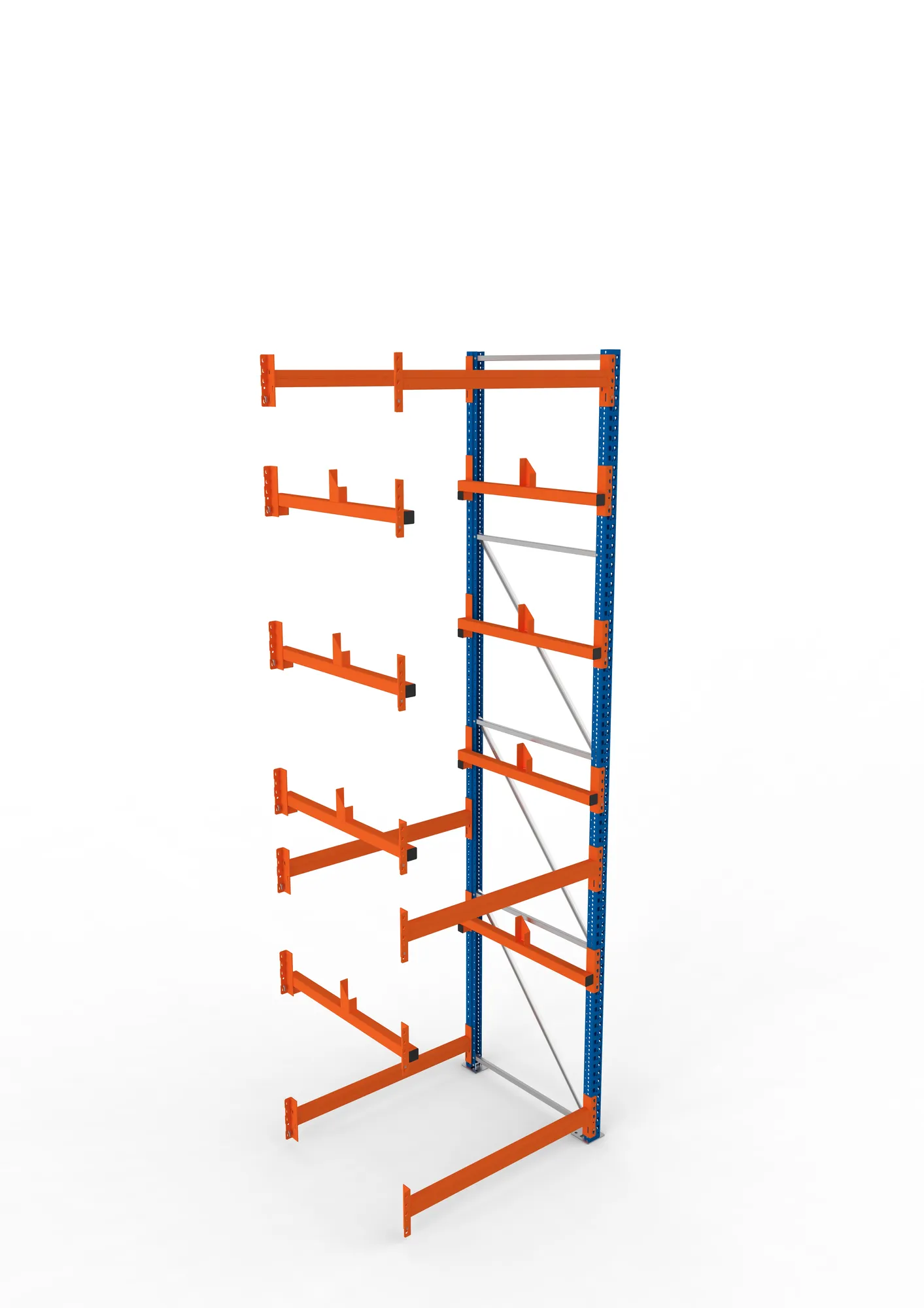 META MULTIPAL | Kabeltrommelregal | Anbauregal | 4400 x 1300 x 1100 mm | Feldlast 5500 kg | 2 Ebenen | Typ 1 | RAL 5010