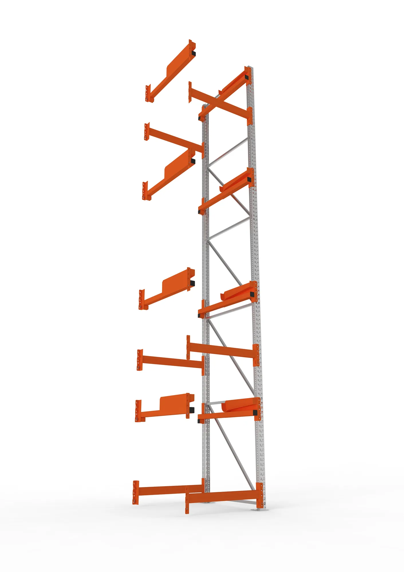 META MULTIPAL | Kabeltrommelregal | Anbauregal | 5500 x 900 x 1100 mm | Feldlast 5500 kg | 4 Ebenen | Typ 2 | RAL 5010