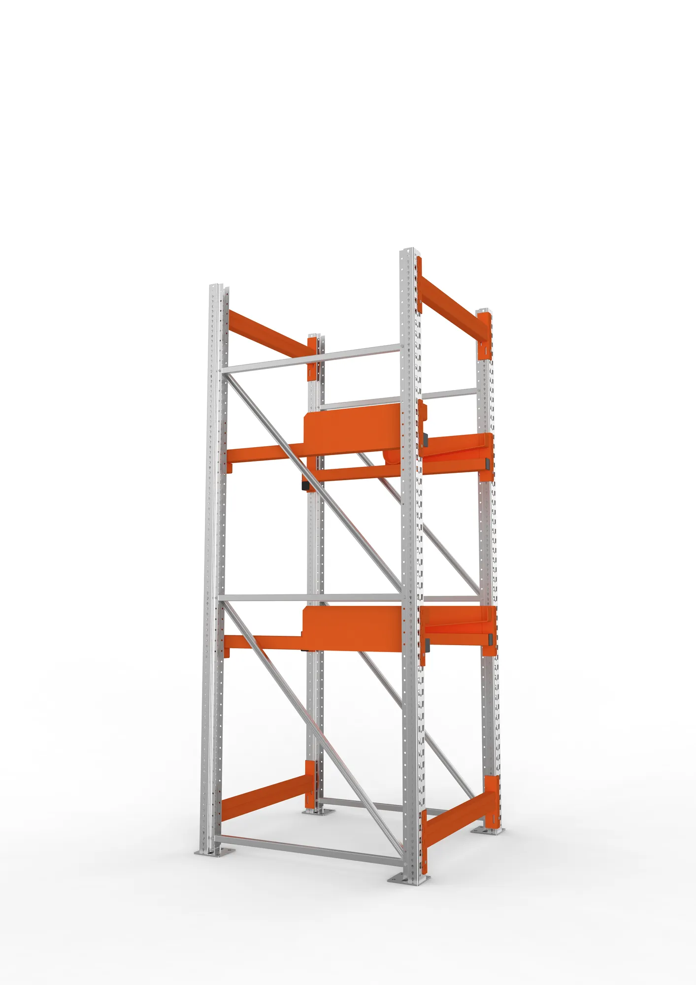 META MULTIPAL | Kabeltrommelregal | Grundregal | 2700 x 900 x 1100 mm | Feldlast 4000 kg | 2 Ebenen | Typ 2 | verzinkt