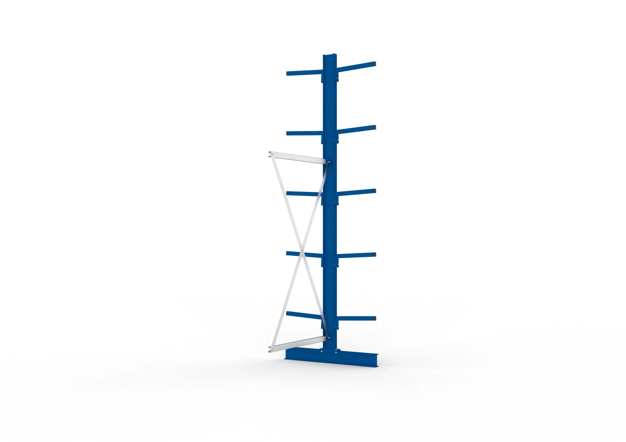 META MULTISTRONG L | Kragarmregal | Anbauregal | 3000 x 1000 x 800 mm | Armlast 220 kg | doppelseitig | 5+1 Ebenen