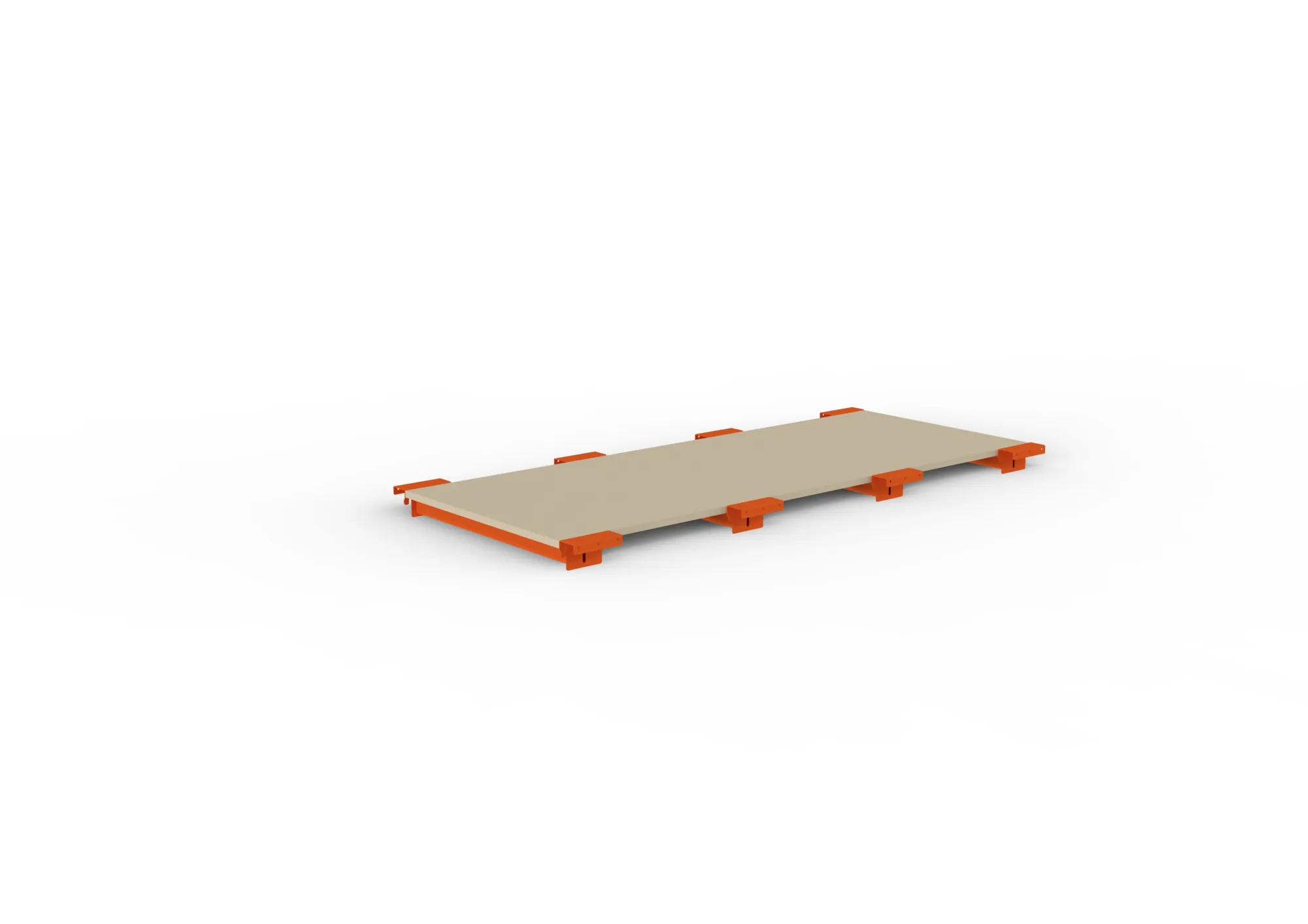 META MULTIPAL | Spanplattenboden 19 mm mit abgesetzten Tiefenauflagen | 1825 x 800 mm